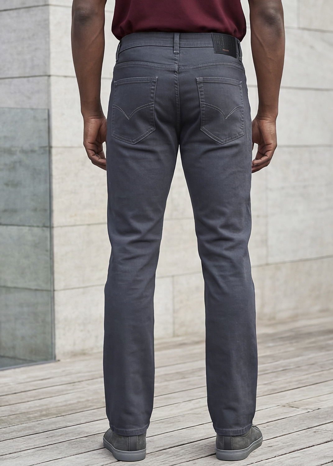 Image of KILLER Men Straight Fit Mid Rise Grey Jeans