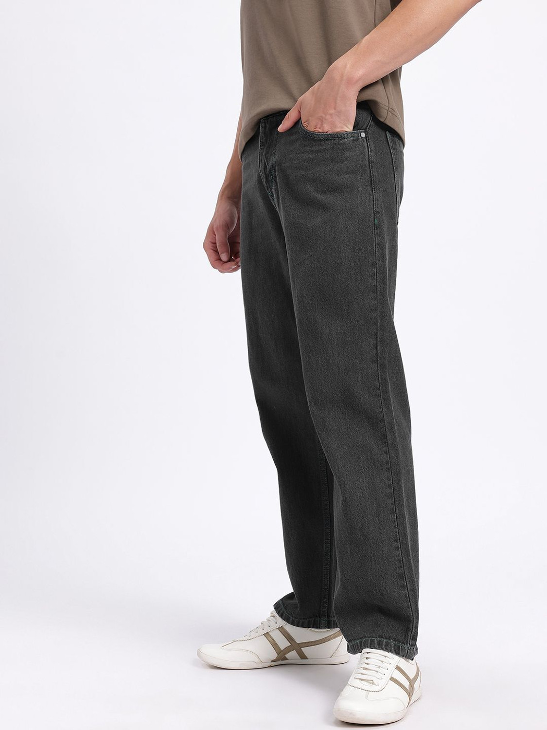 Image of Glitchez Straight Fit Men Black Jeans