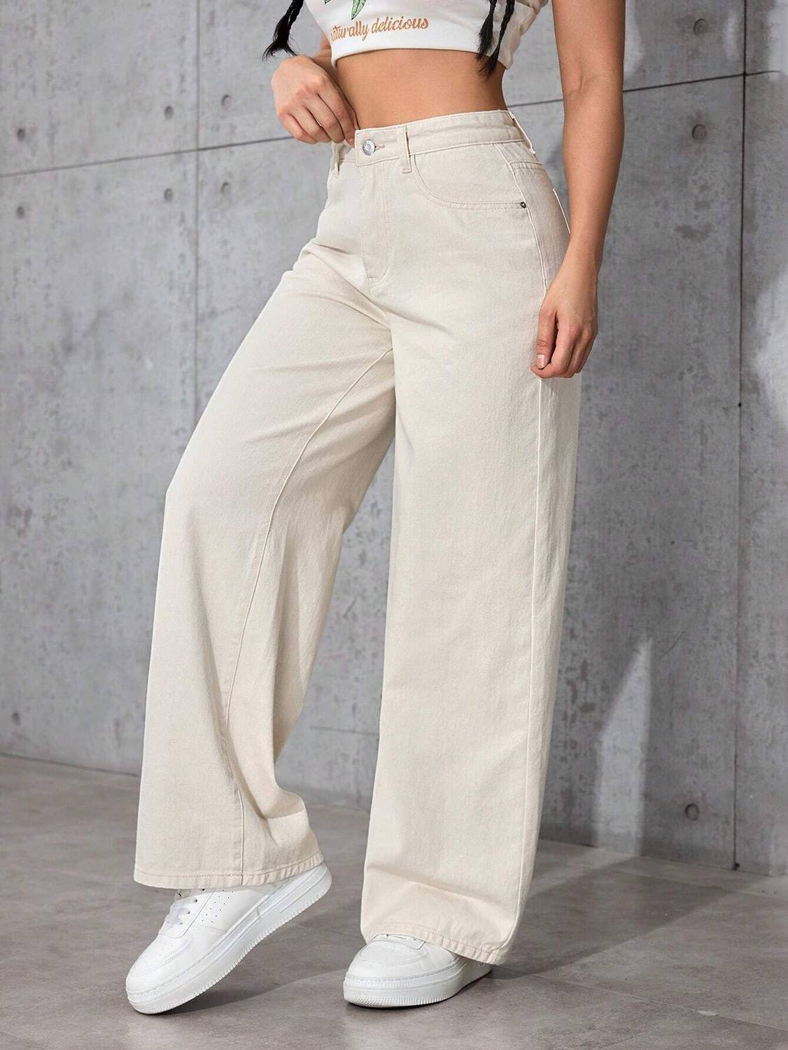 YAMEETFIT Regular Women Beige Jeans - Image 5
