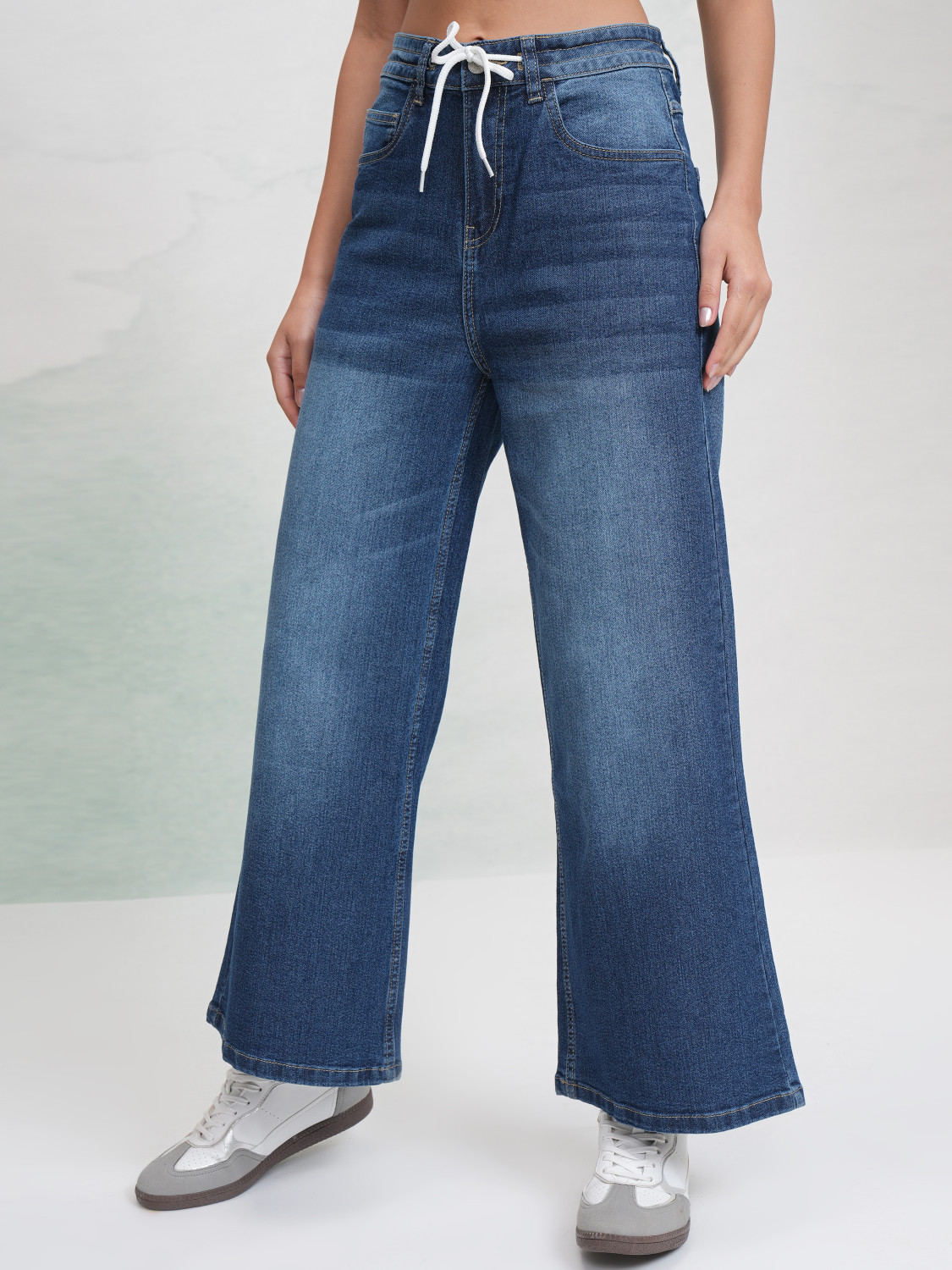 Image of Tokyo Talkies Boot-Leg Women Blue Jeans