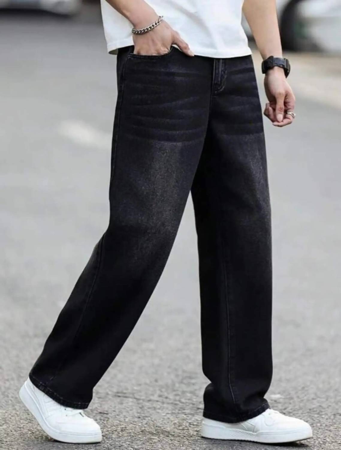 SQZ SQZWORRY Wide Leg Black Jeans - Image 4