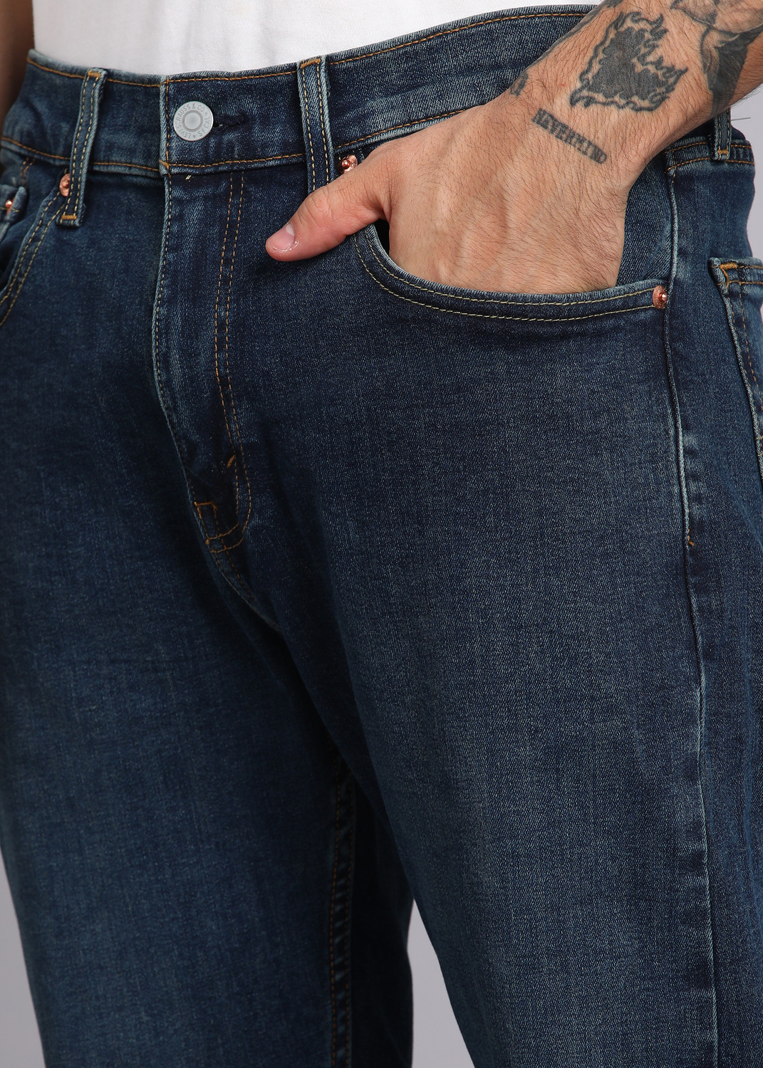 Image of LEVI'S 505 Straight Fit Men Blue Jeans