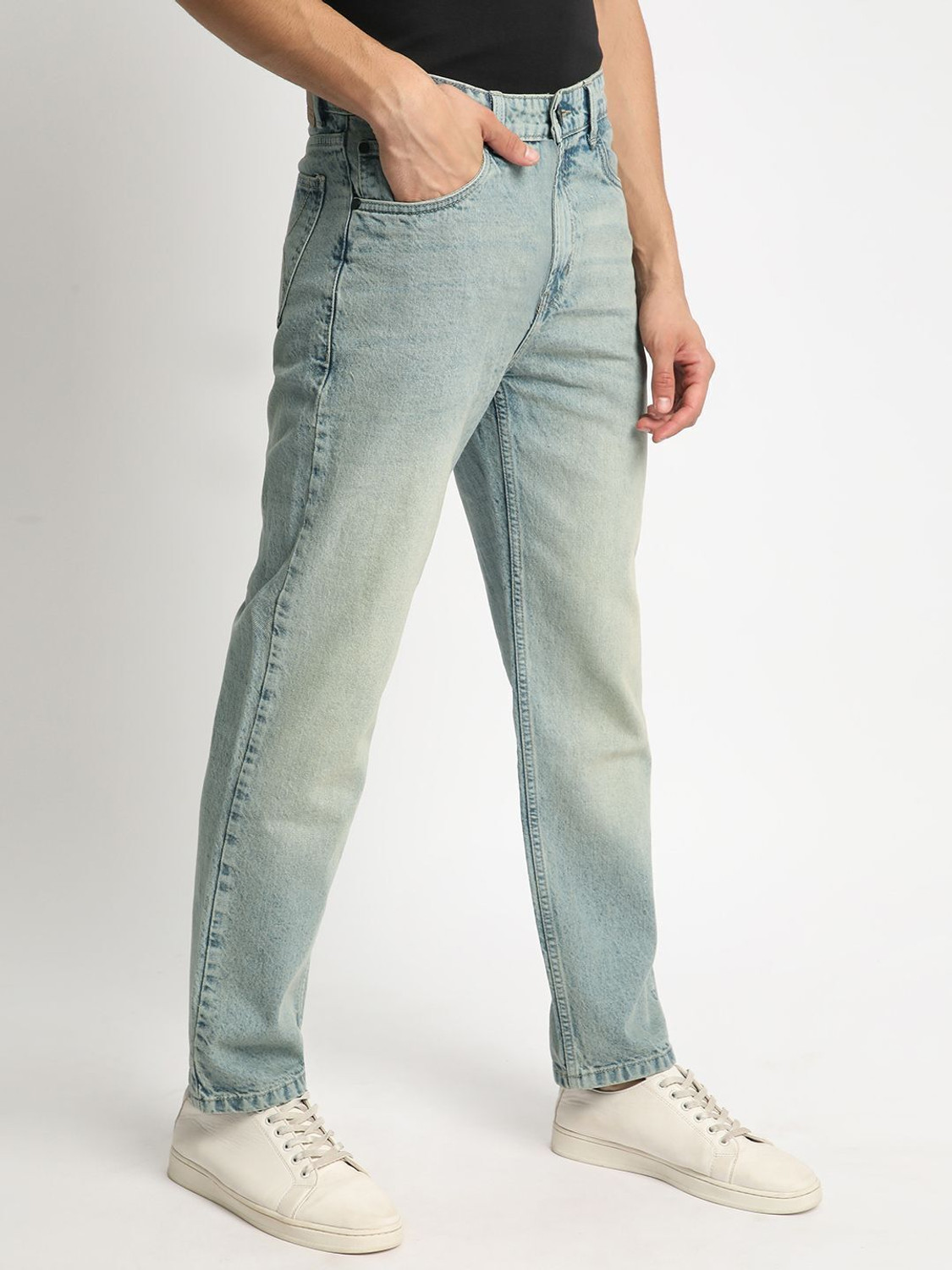Image of Bene Kleed Relaxed Fit Men Blue Jeans