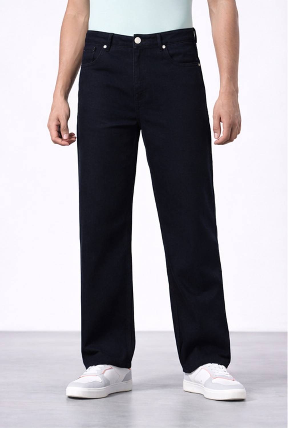 BASIC Straight Fit Men Black Jeans - Image 3