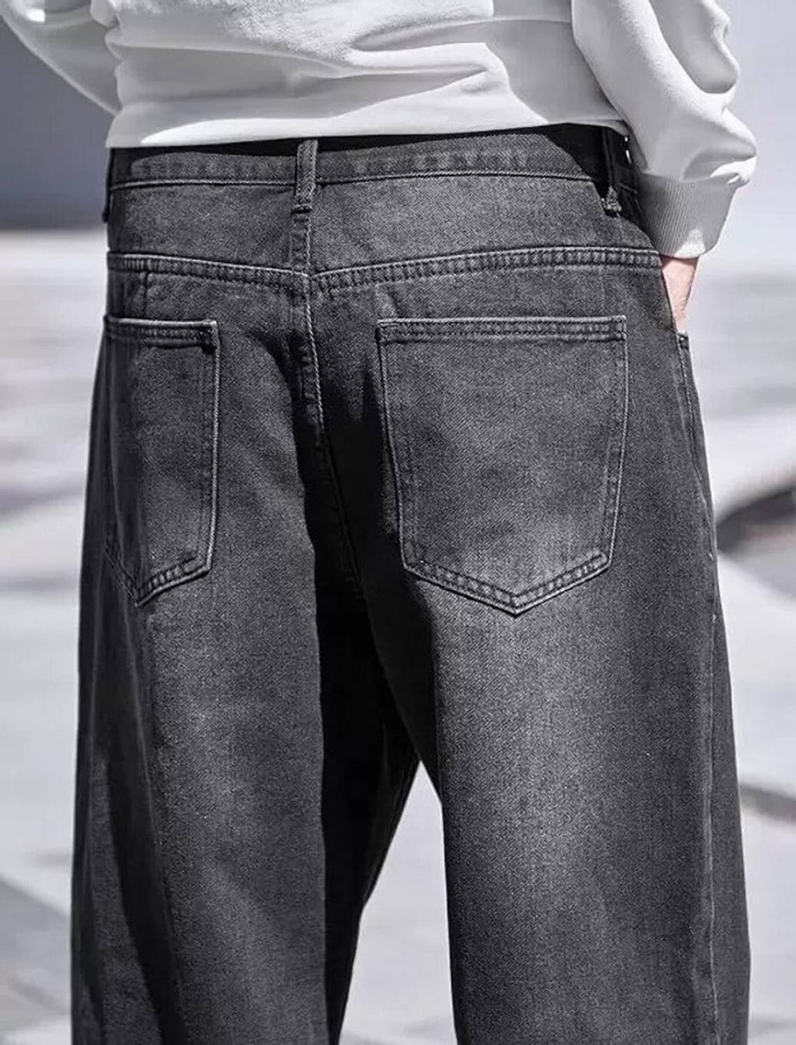 JAARA Relaxed Fit Men Dark Grey Jeans - Image 5