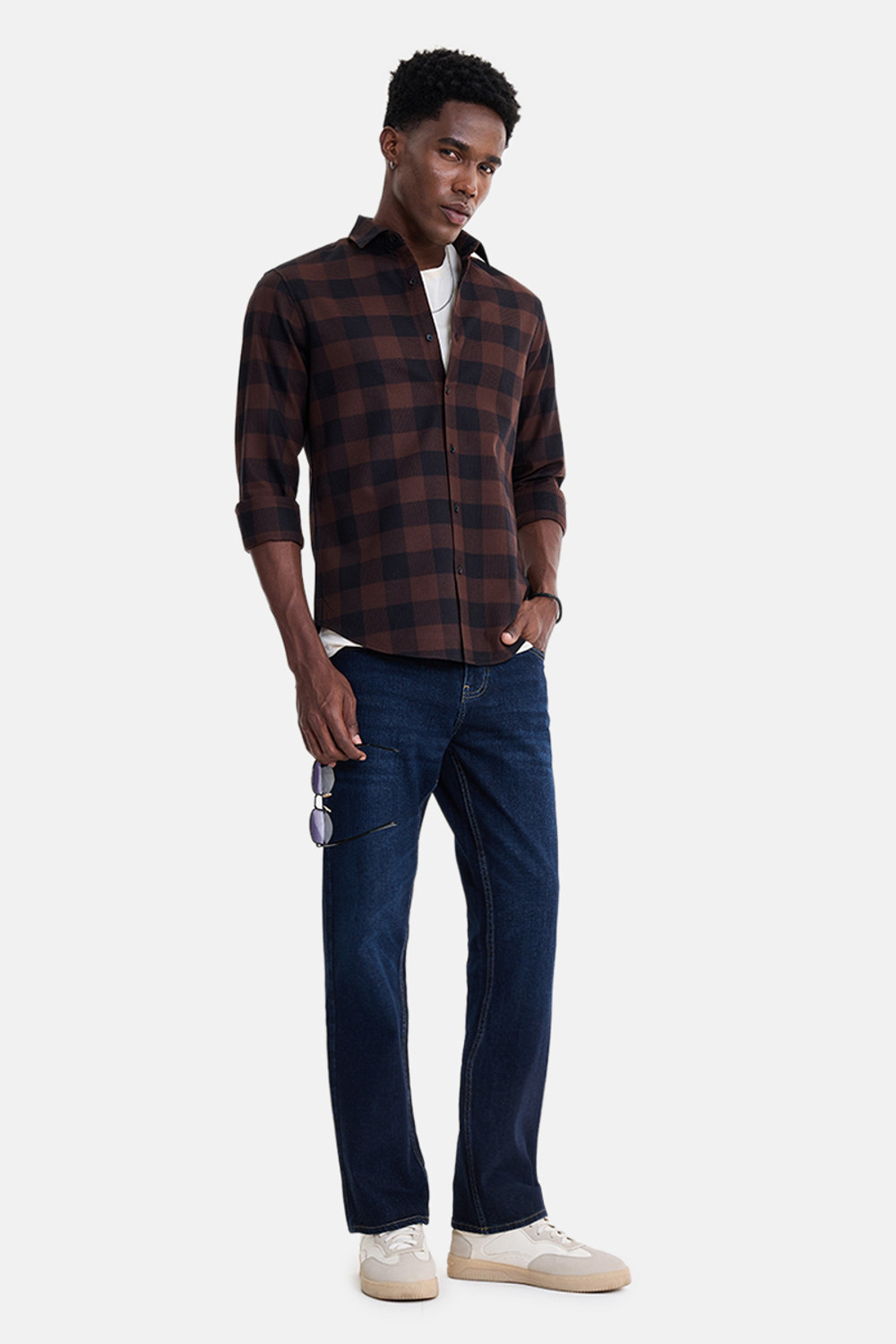 Image of Snitch Straight Fit Men Dark Blue Jeans
