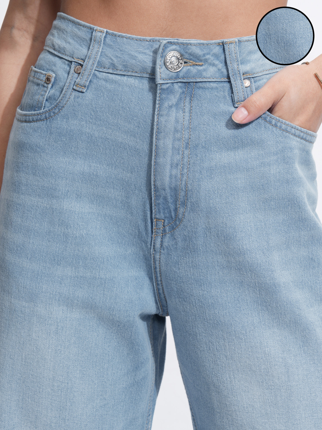 Image of Tokyo Talkies Regular Women Light Blue Jeans
