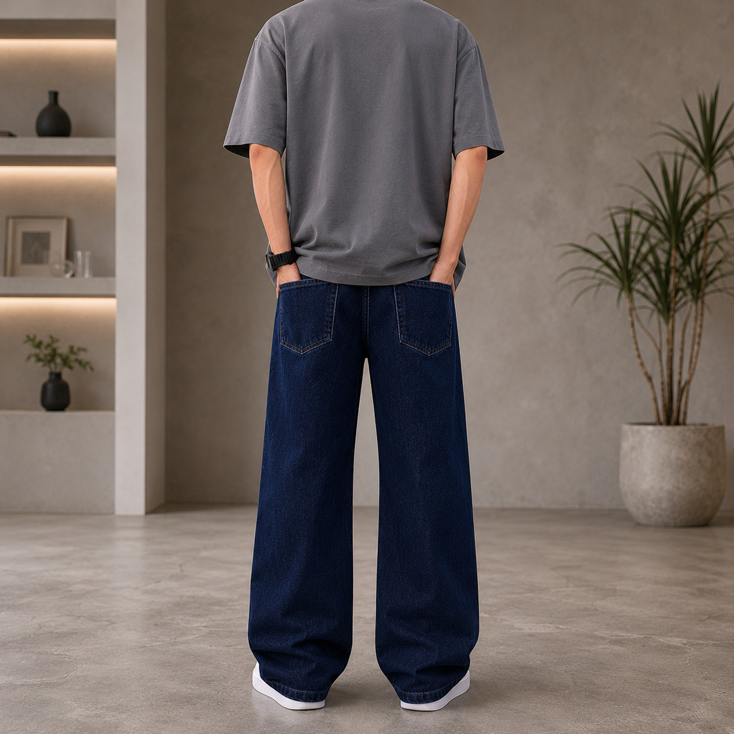 Image of Sobbers Straight Fit Men Dark Blue Jeans