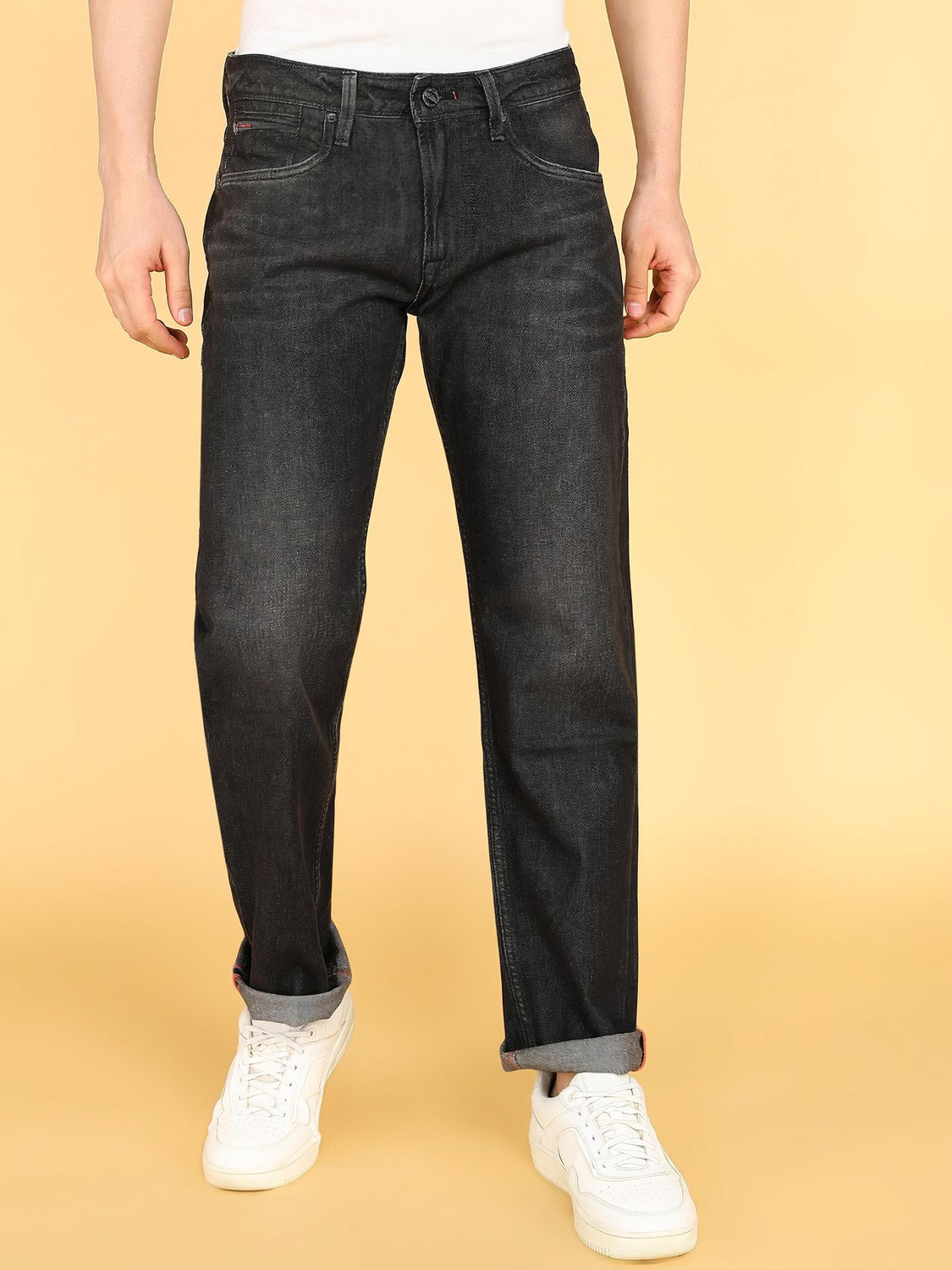 Image of KILLER Straight Fit Men Black Jeans