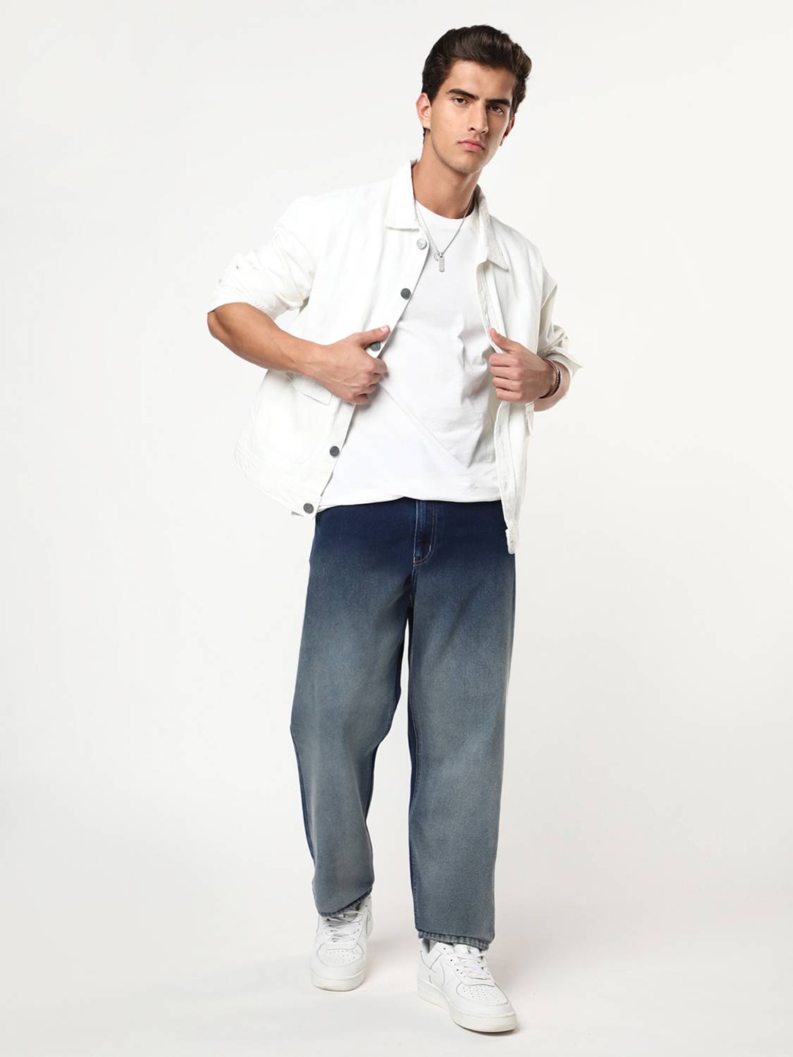 Urbano Loose Fit Men Dark Blue Jeans - Image 4