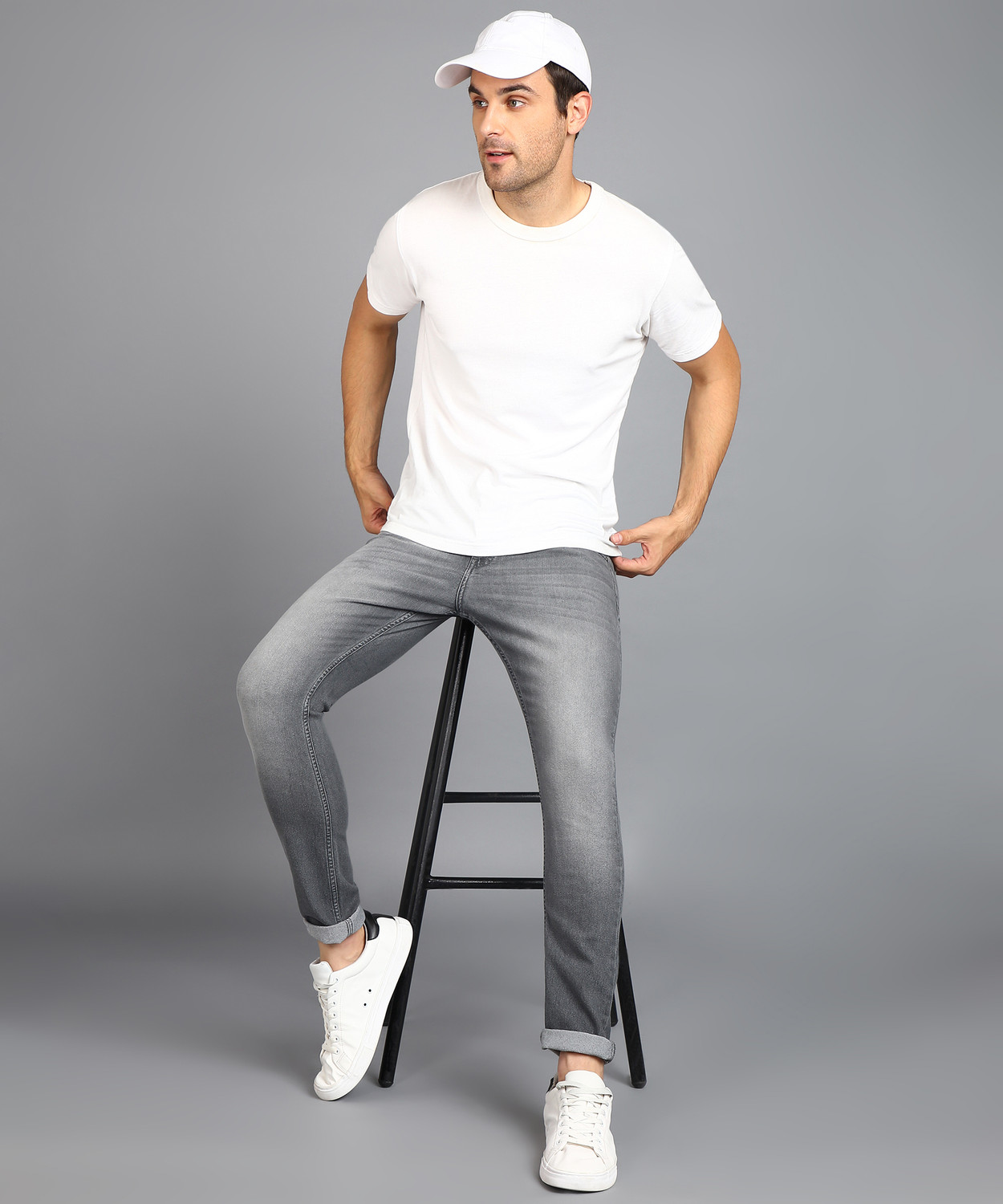 Image of Urbano Fashion Regular Men Dark Grey Jeans