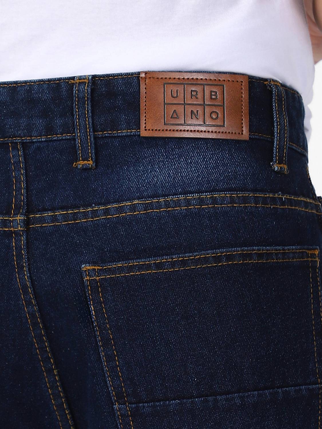 Urbano Men Dark Blue Loose Fit Jeans - Image 5