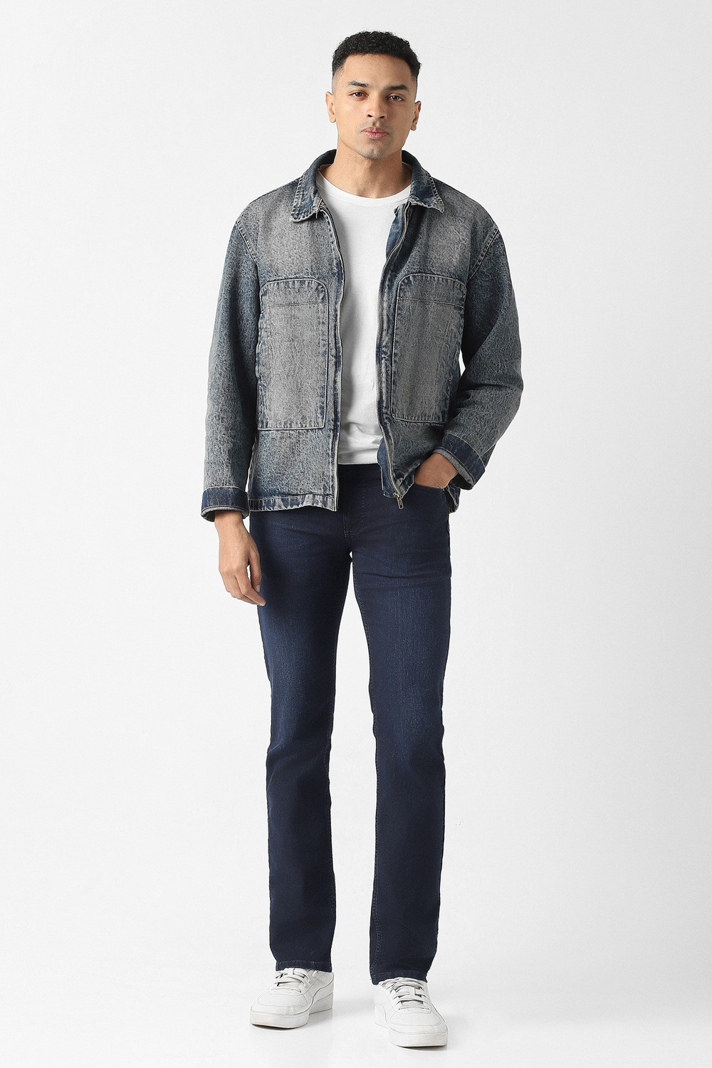 Image of VAN HEUSEN Slim Men Dark Blue Jeans