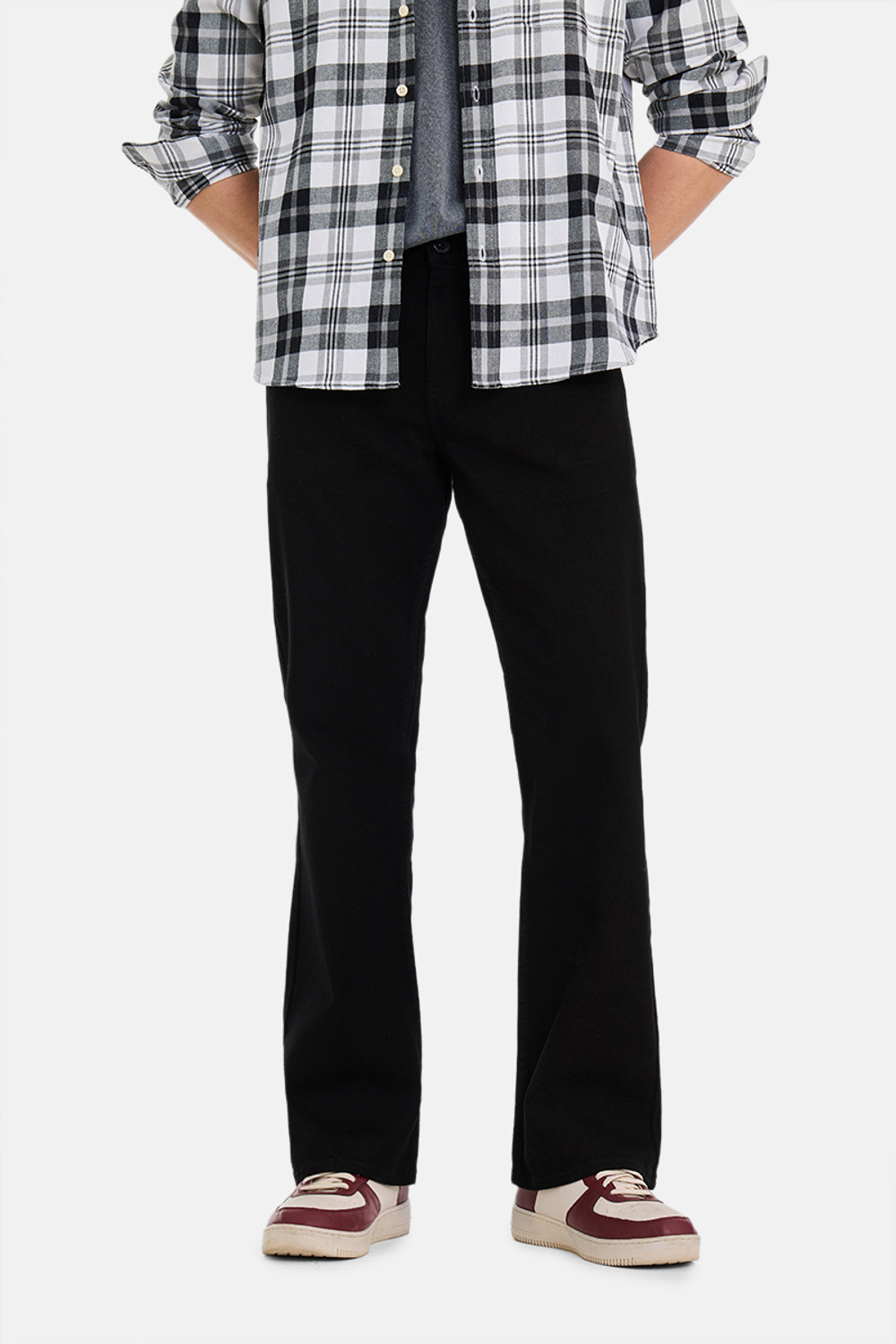 Image of Snitch Boot-Leg Men Black Jeans