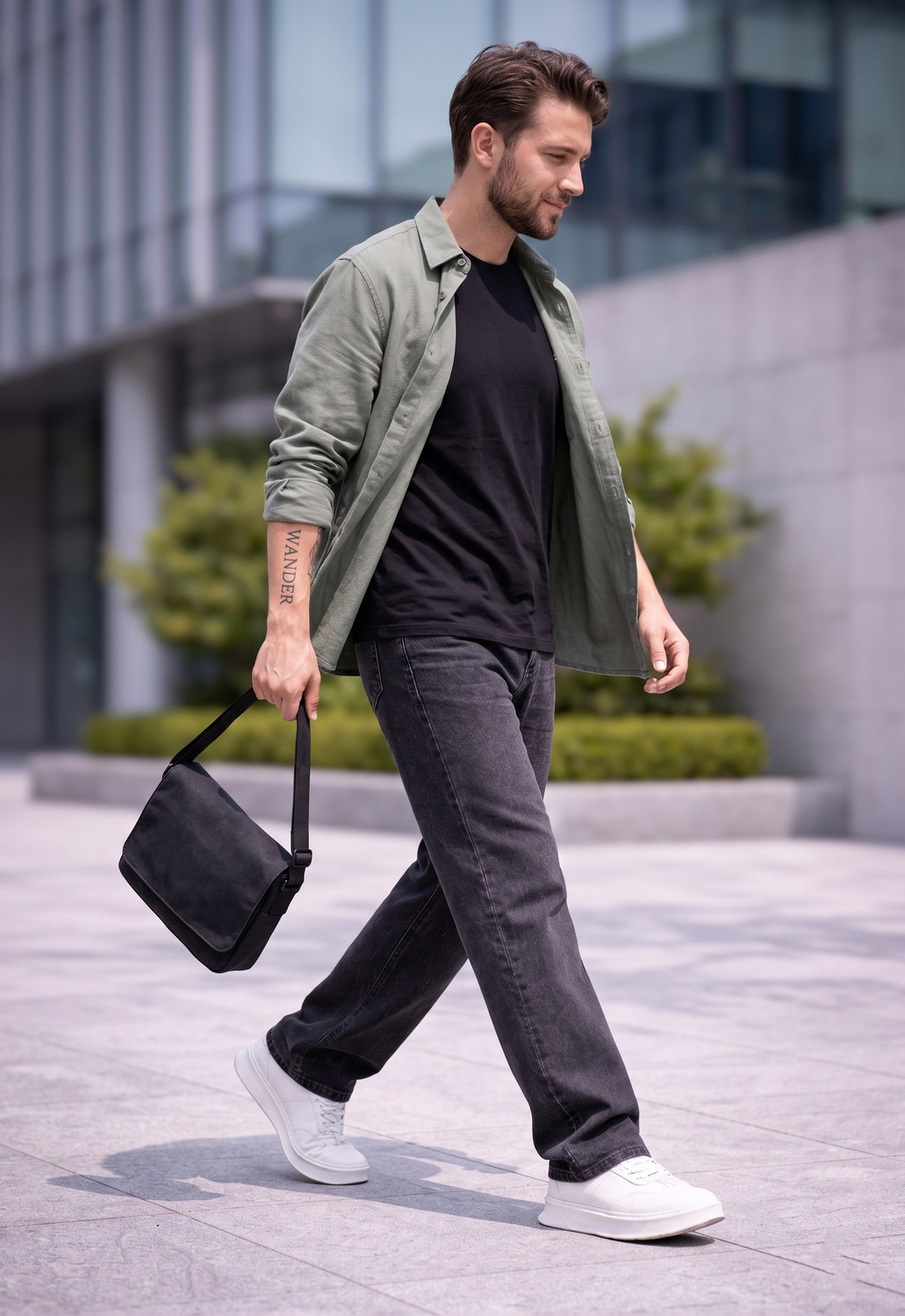 Image of Dixon Baggy Fit Men Black Jeans