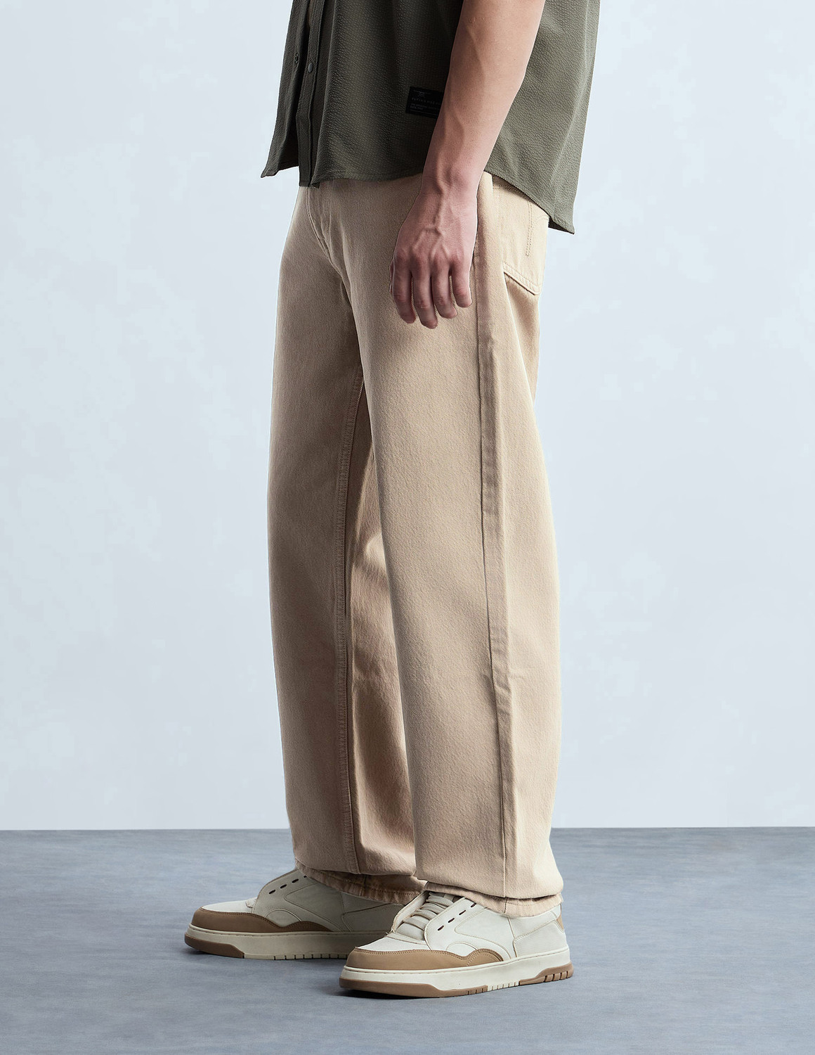 Image of FLYING MACHINE Loose Fit Men Brown Jeans