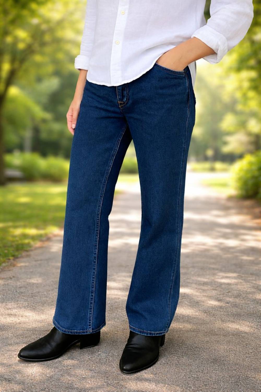 PODGE Loose Fit Men Dark Blue Jeans