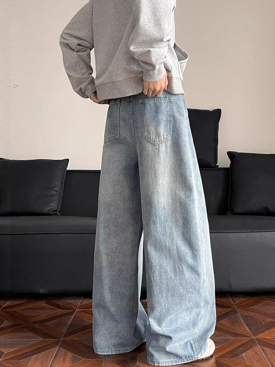 Image of Suo Boyfriend Men Blue Jeans