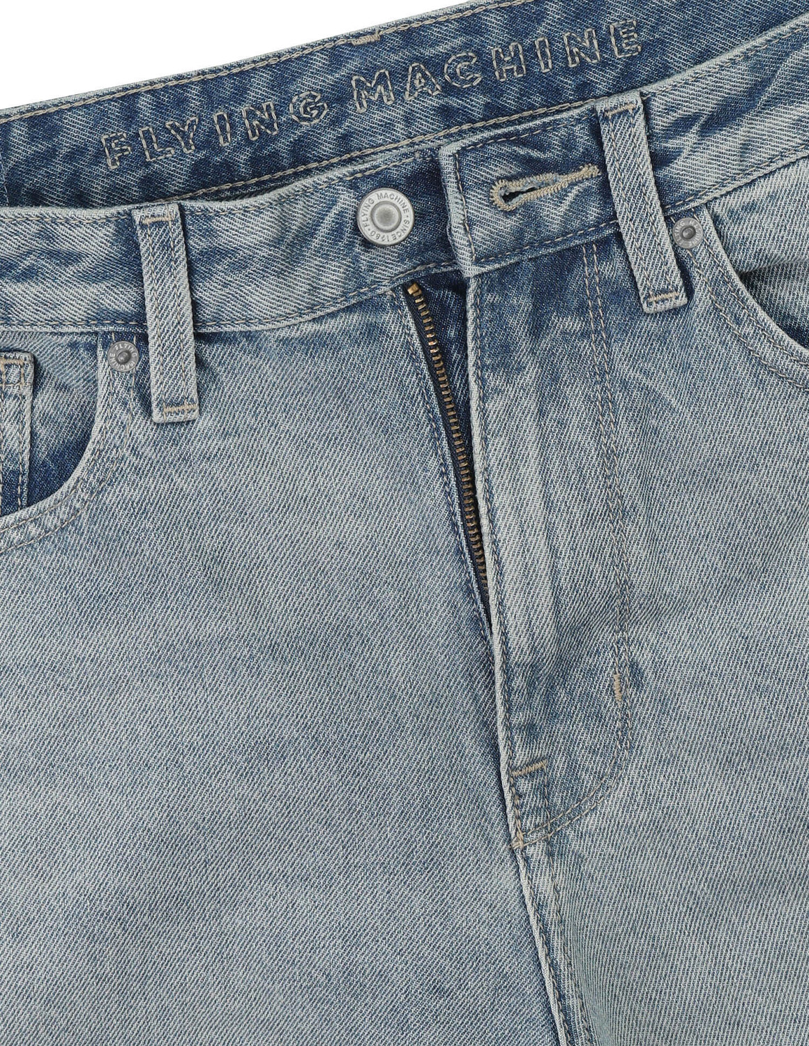 Image of FLYING MACHINE Loose Fit Men Blue Jeans