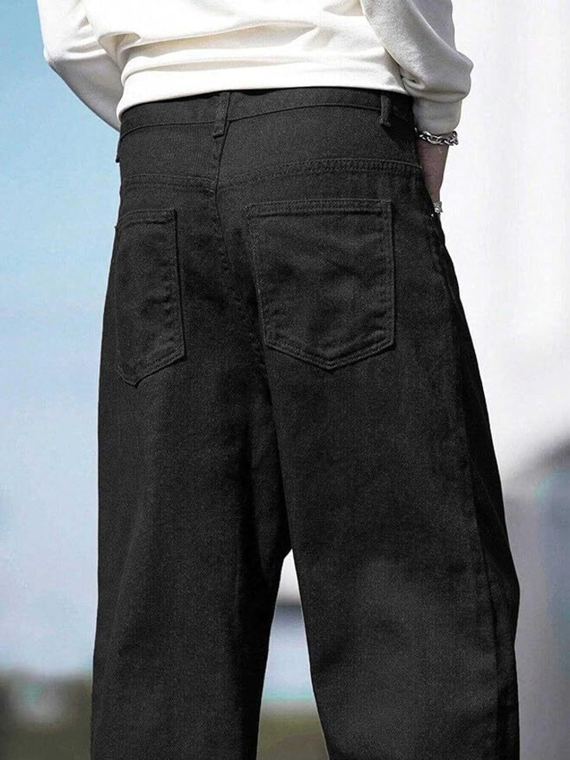 Image of BlakMartin Loose Fit Men Black Jeans