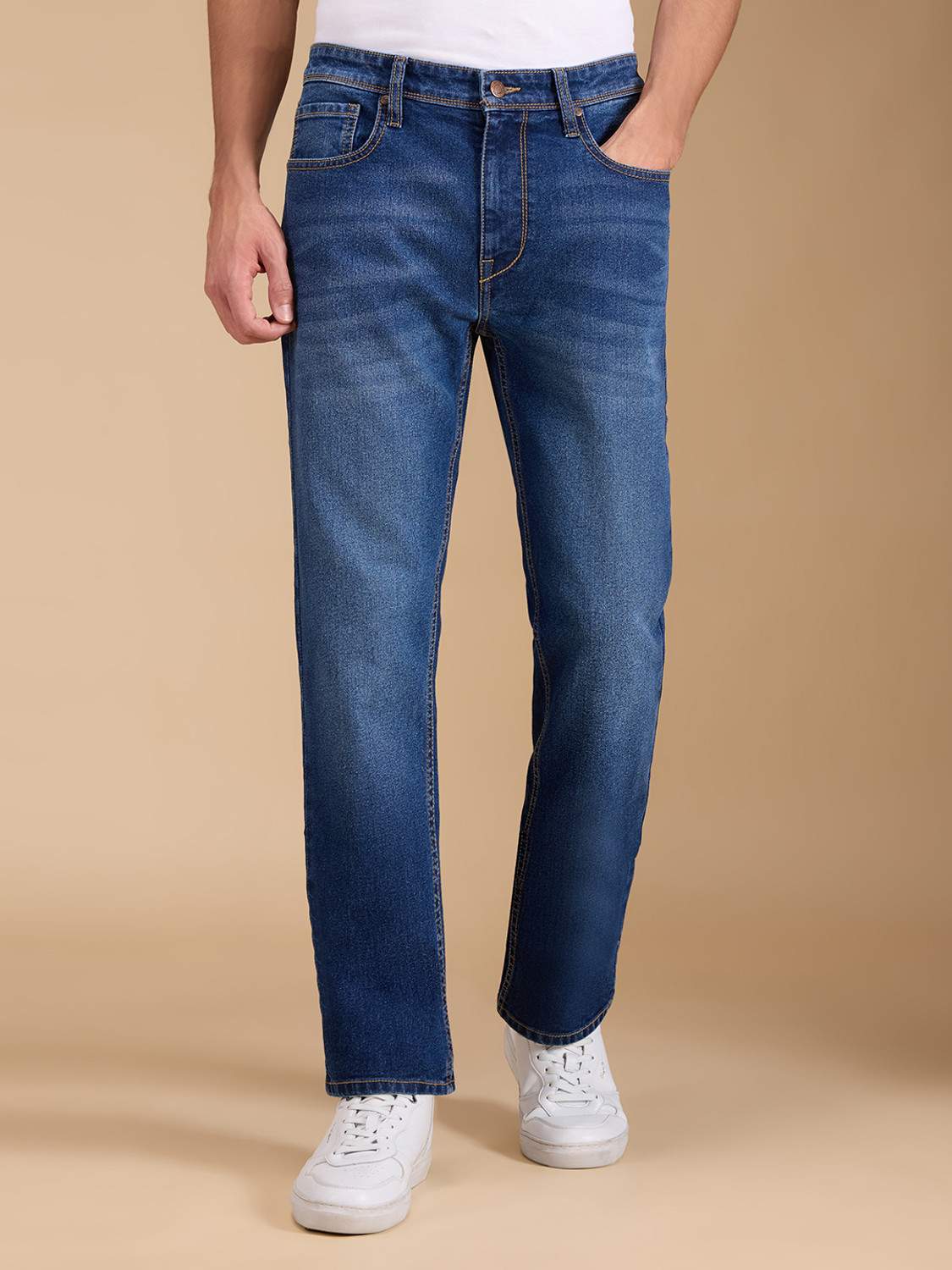 Image of Pepe Jeans Straight Fit Men Blue Jeans