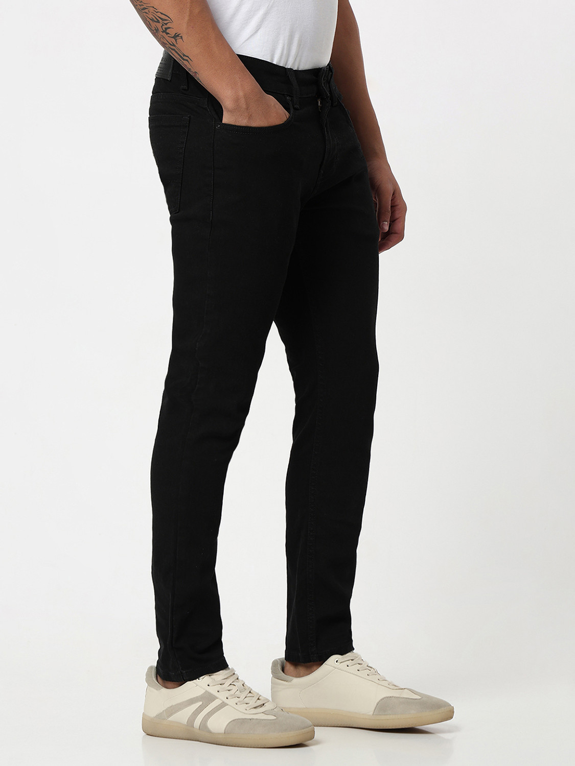 Image of Spykar Slim Men Black Jeans