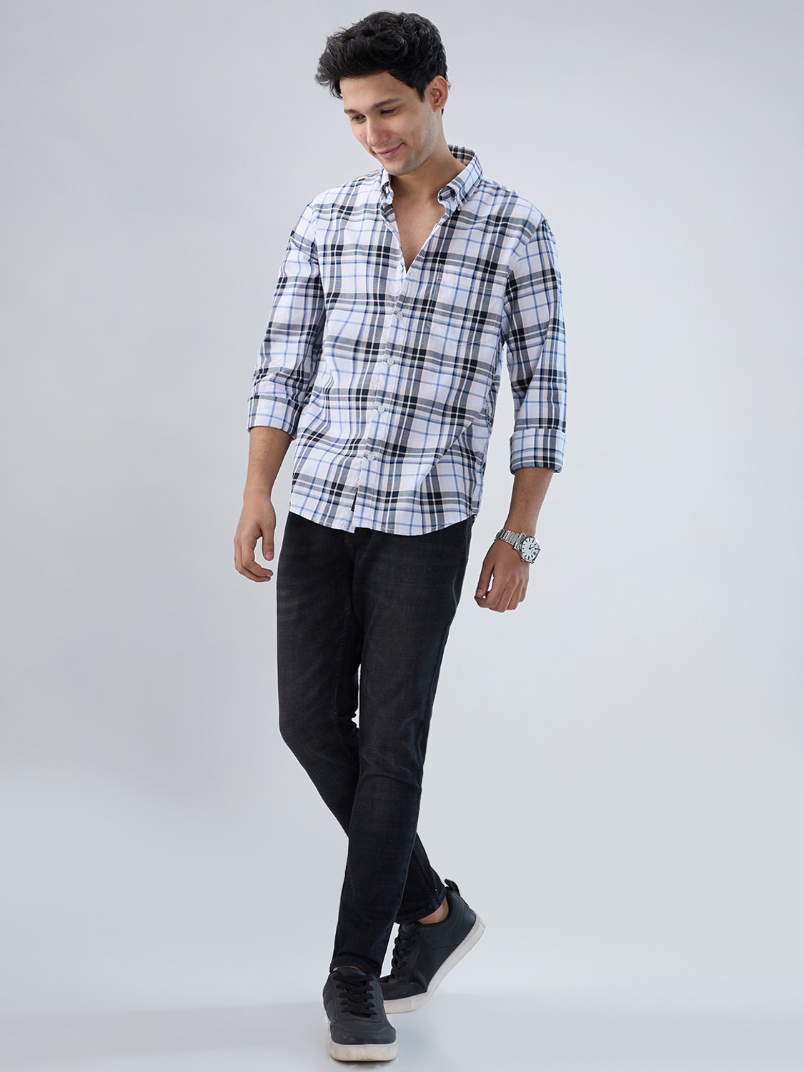 Image of Spykar Slim Men Grey Jeans