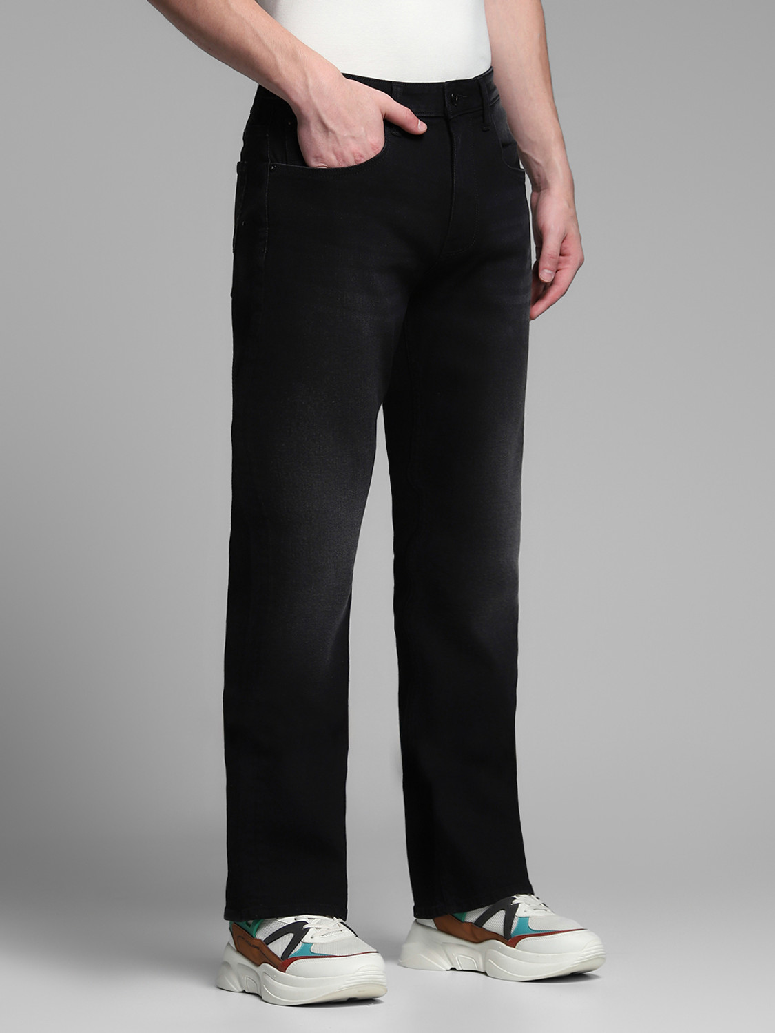 Image of JACK & JONES Regular Men Black Jeans