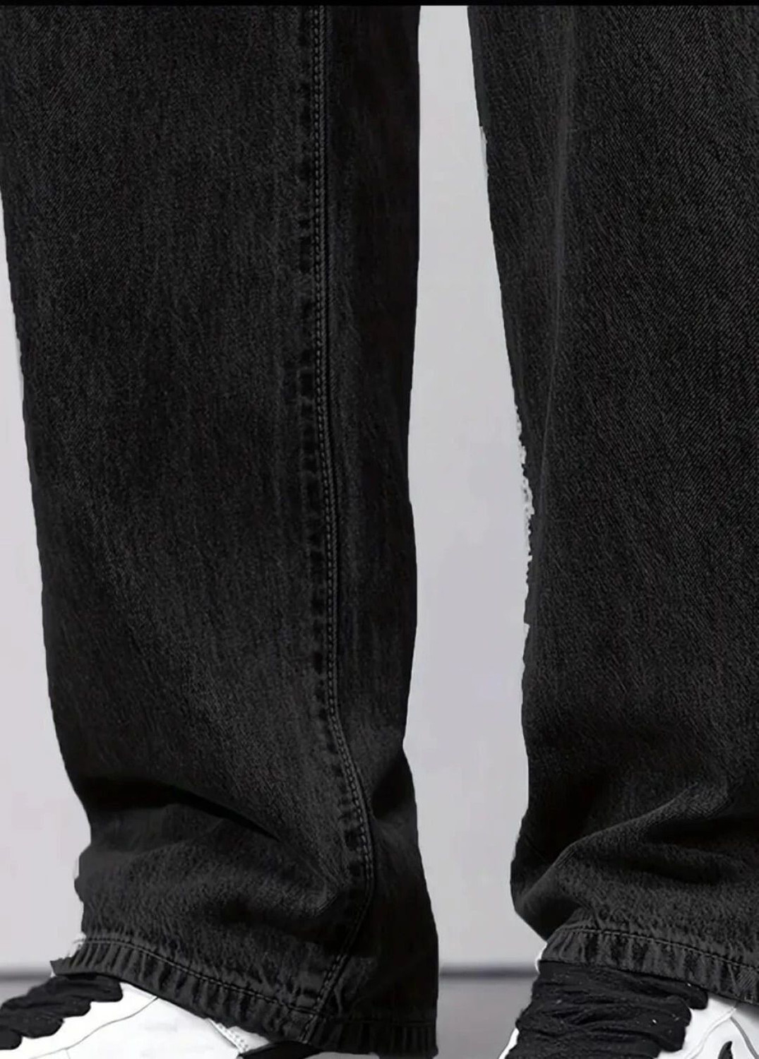 Image of TRUE FADES Loose Fit Men Dark Grey Jeans