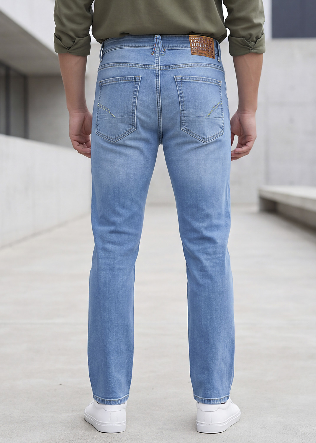 Image of KILLER Men Straight Fit Mid Rise Blue Jeans