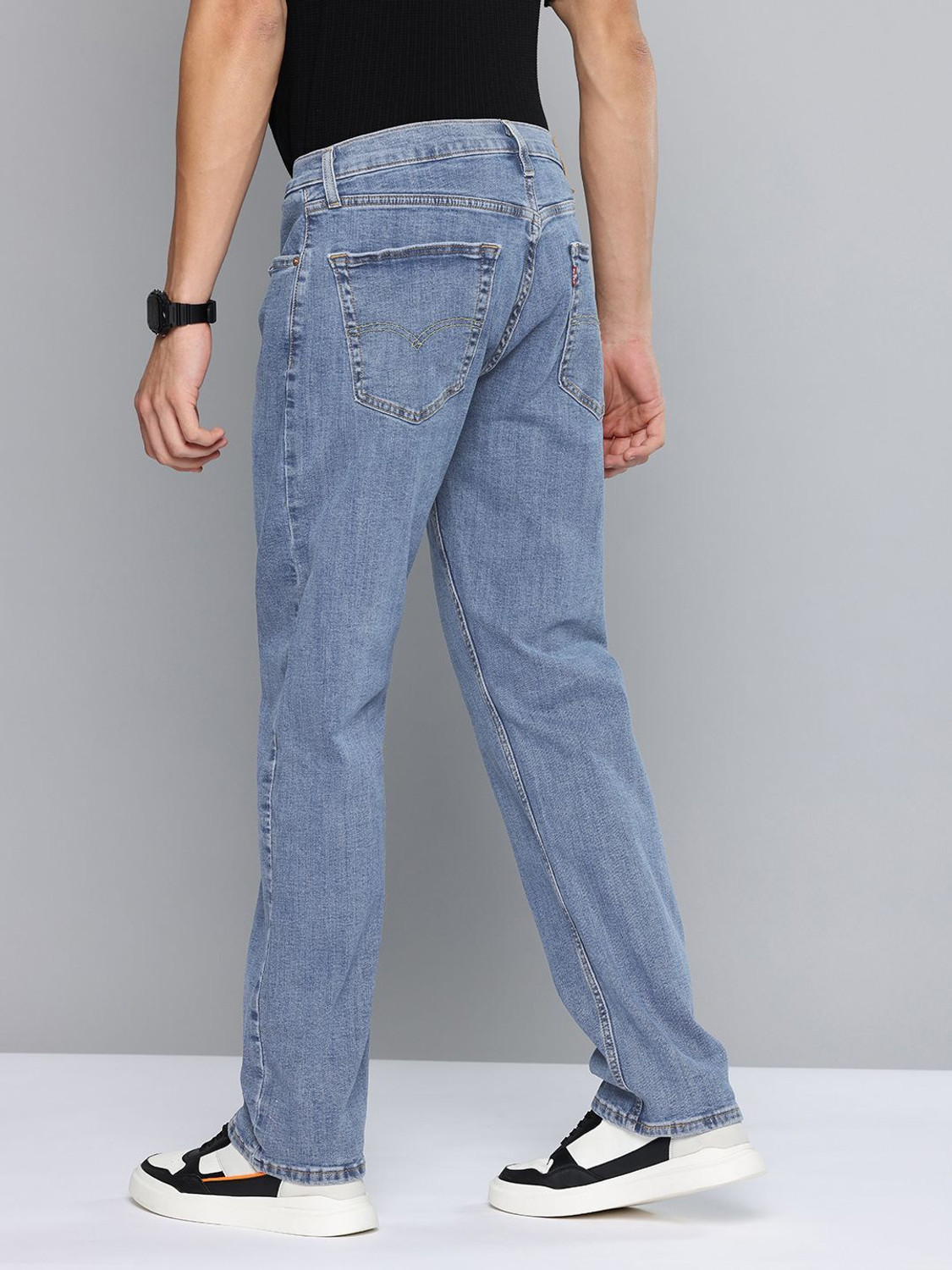 Image of LEVI'S 505 Straight Fit Men Blue Jeans