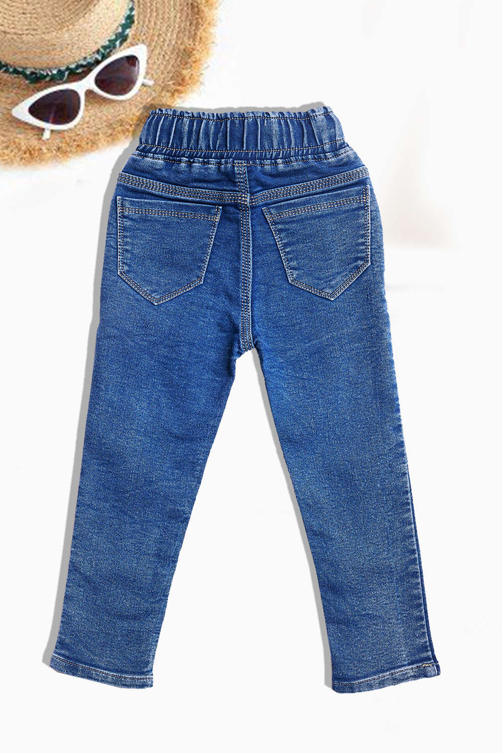 Image of KILLER Boys & Girls Jogger Fit High Rise Blue Jeans