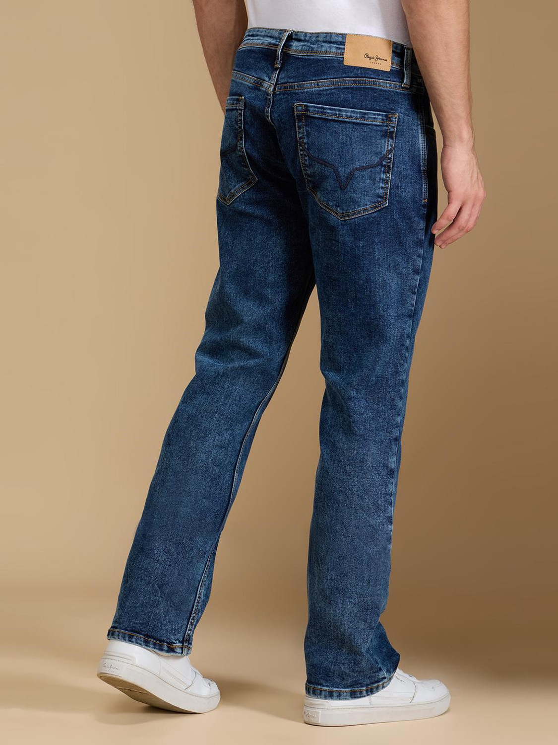 Image of Pepe Jeans Men Boot-Leg Mid Rise Black Jeans