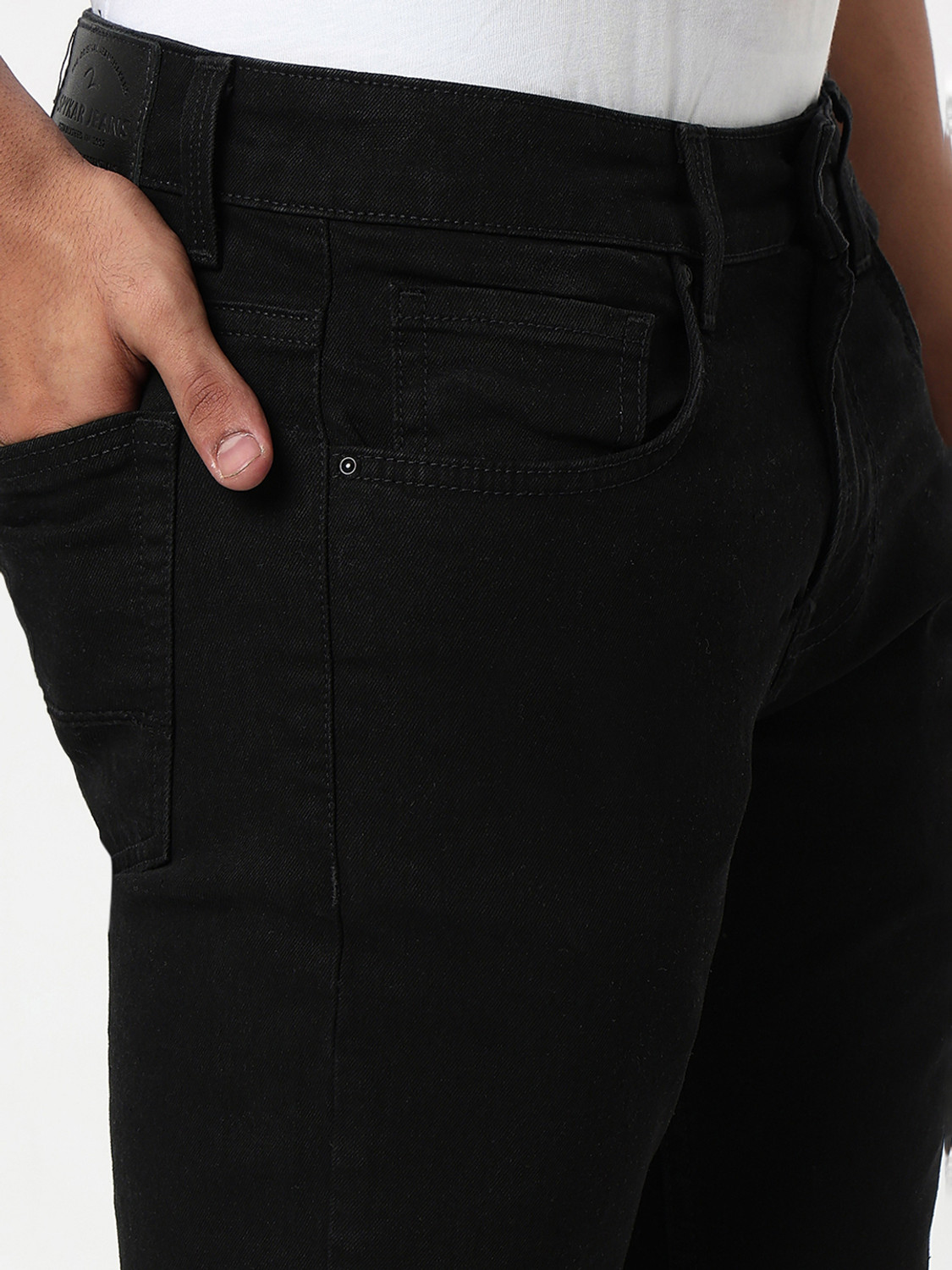 Image of Spykar Slim Men Black Jeans