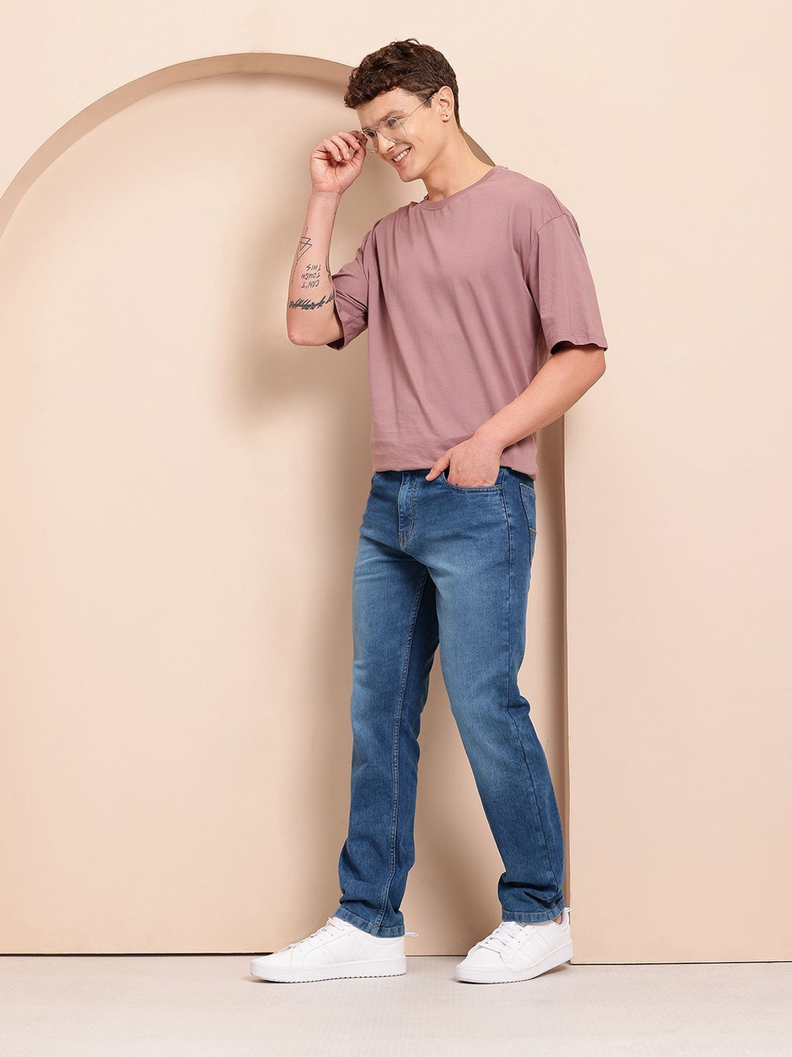 Image of Mast & Harbour Slim Men Blue Jeans