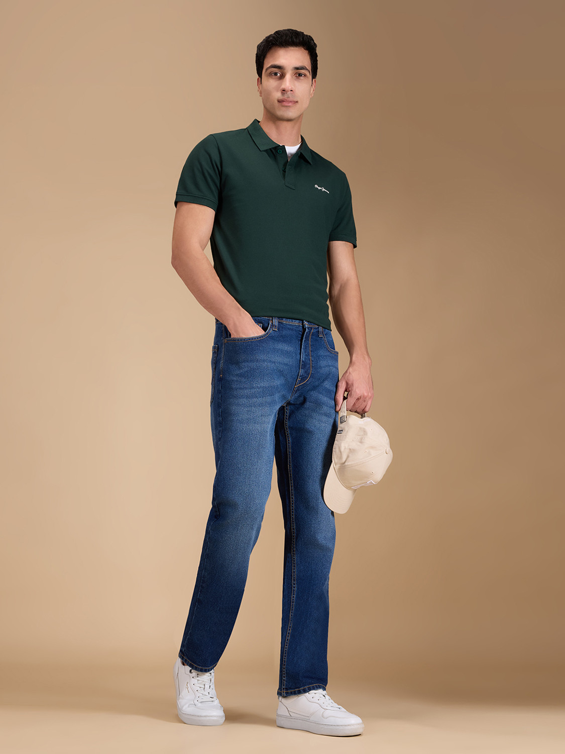 Image of Pepe Jeans Straight Fit Men Blue Jeans