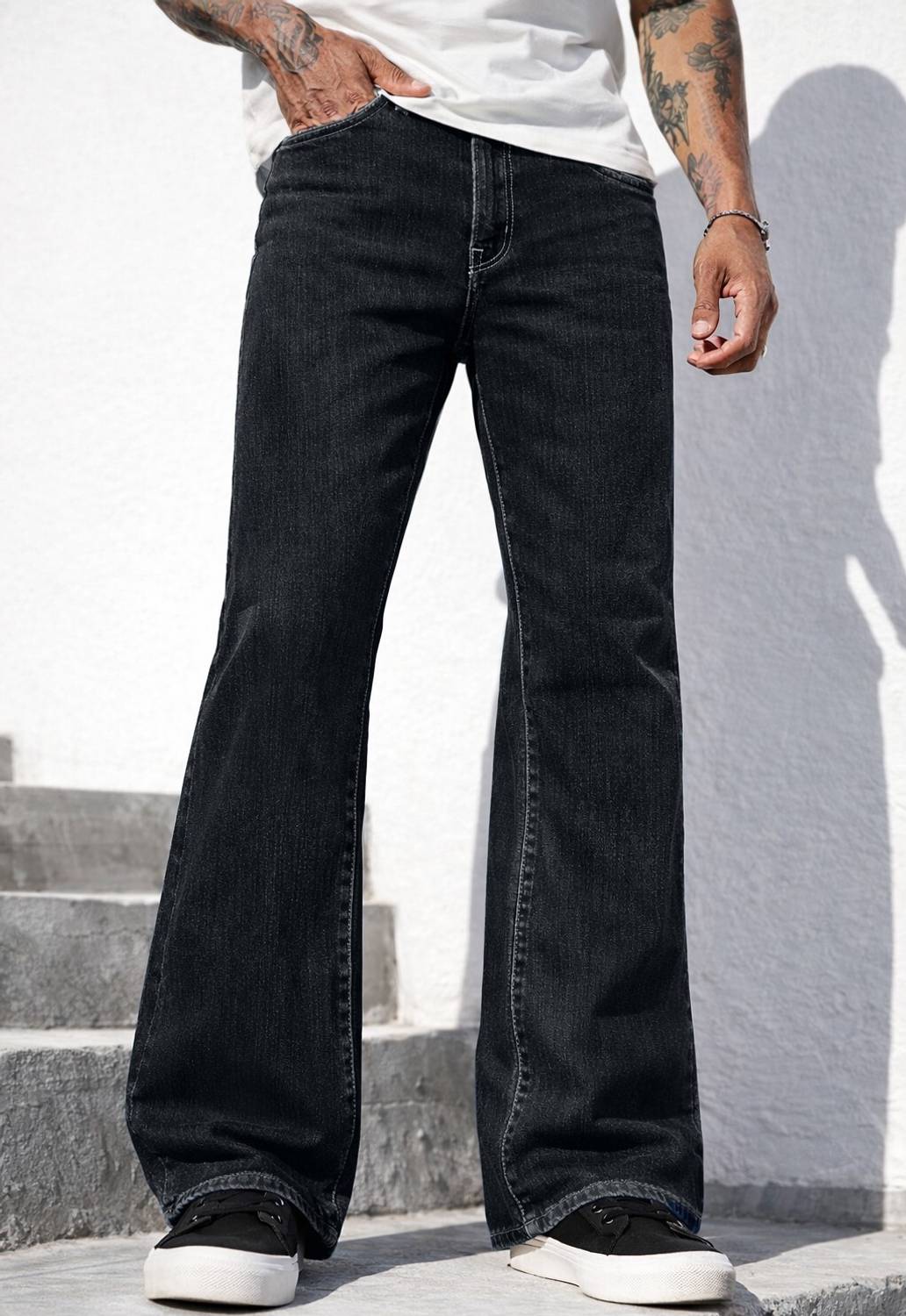 METRONAUT Boot-Leg Men Black Jeans - Image 1