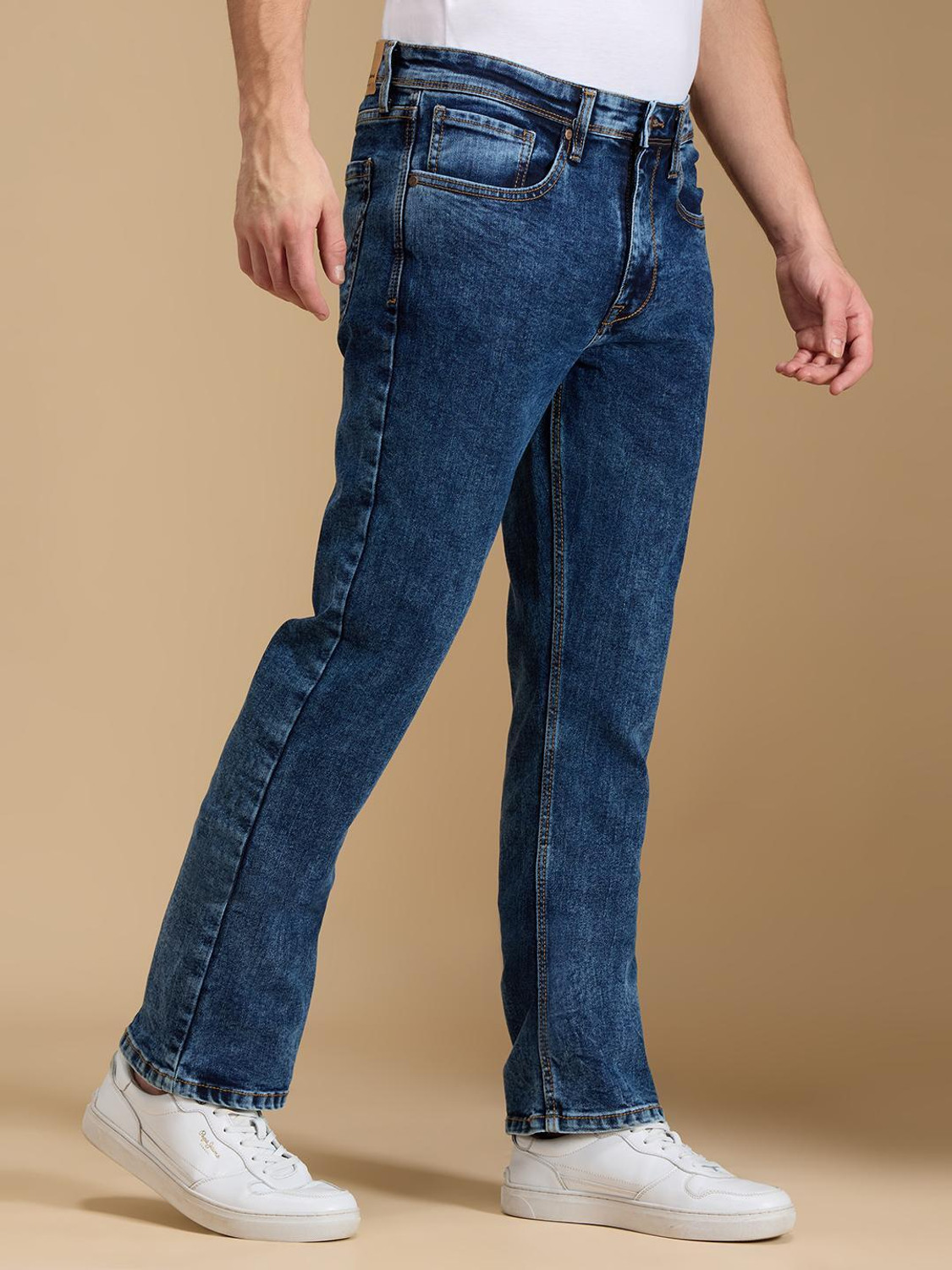 Image of Pepe Jeans Men Boot-Leg Mid Rise Black Jeans