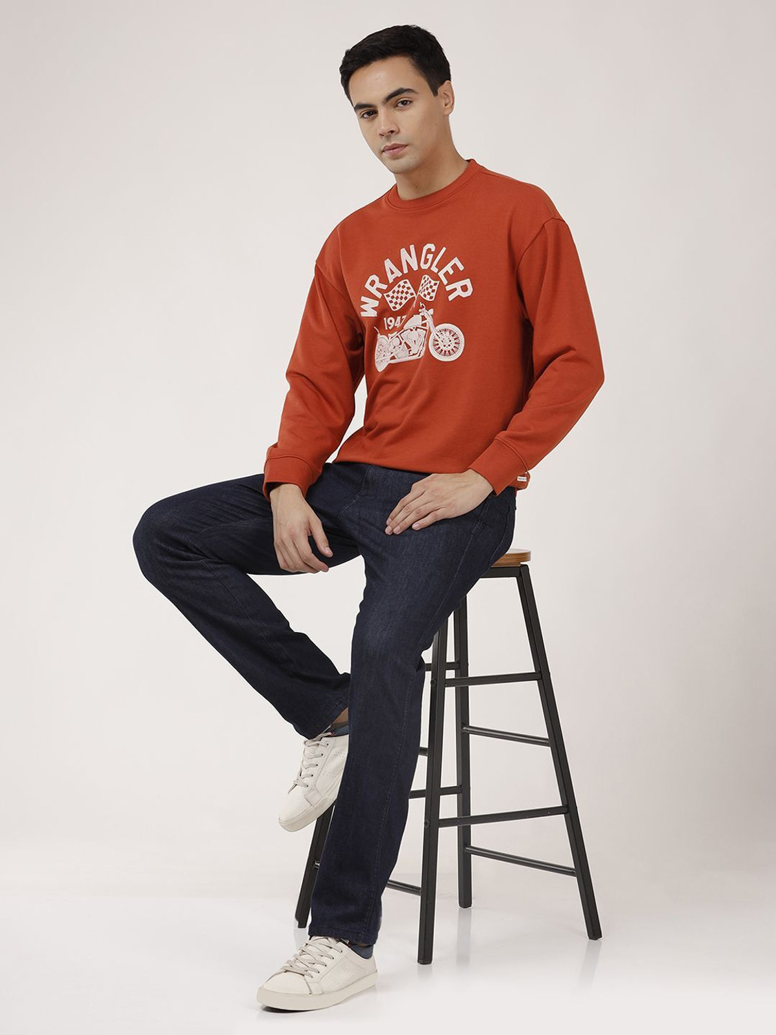 Image of Wrangler Regular Men Blue Jeans