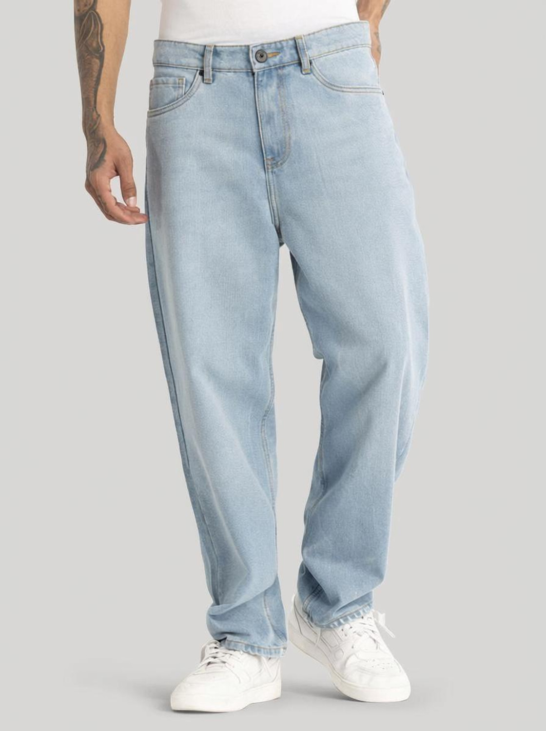 Image of Snitch Loose Fit Men Light Blue Jeans