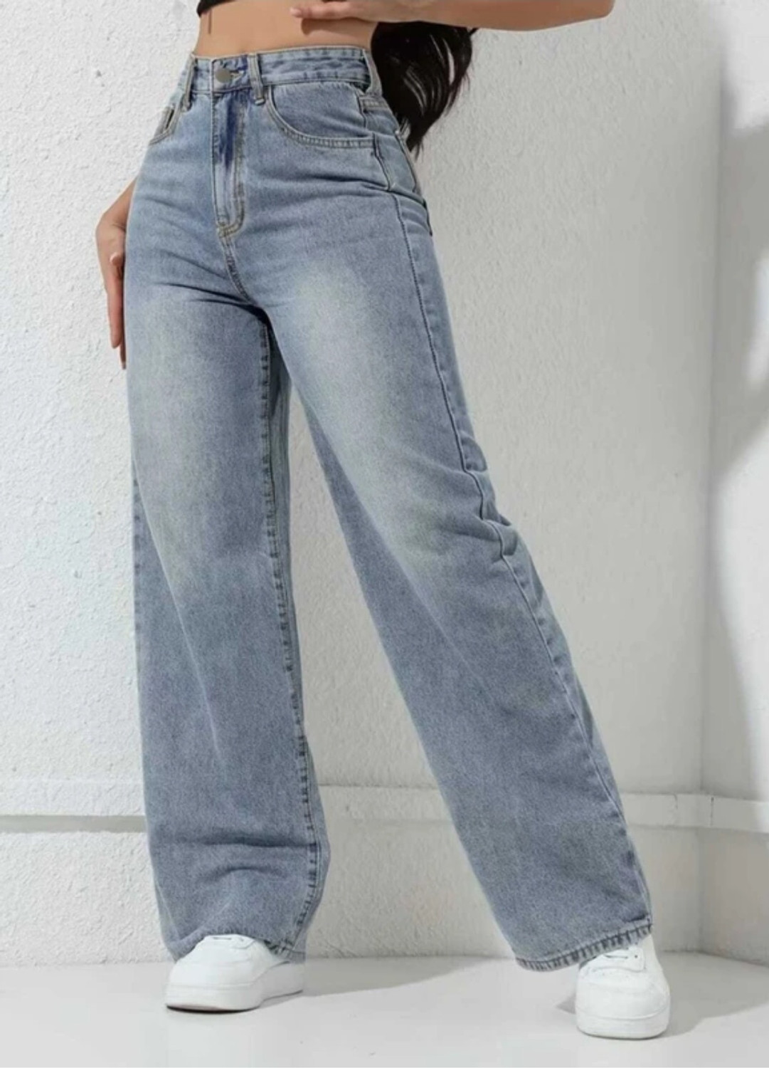 Image of Crezelle Wide Leg Women Light Blue Jeans