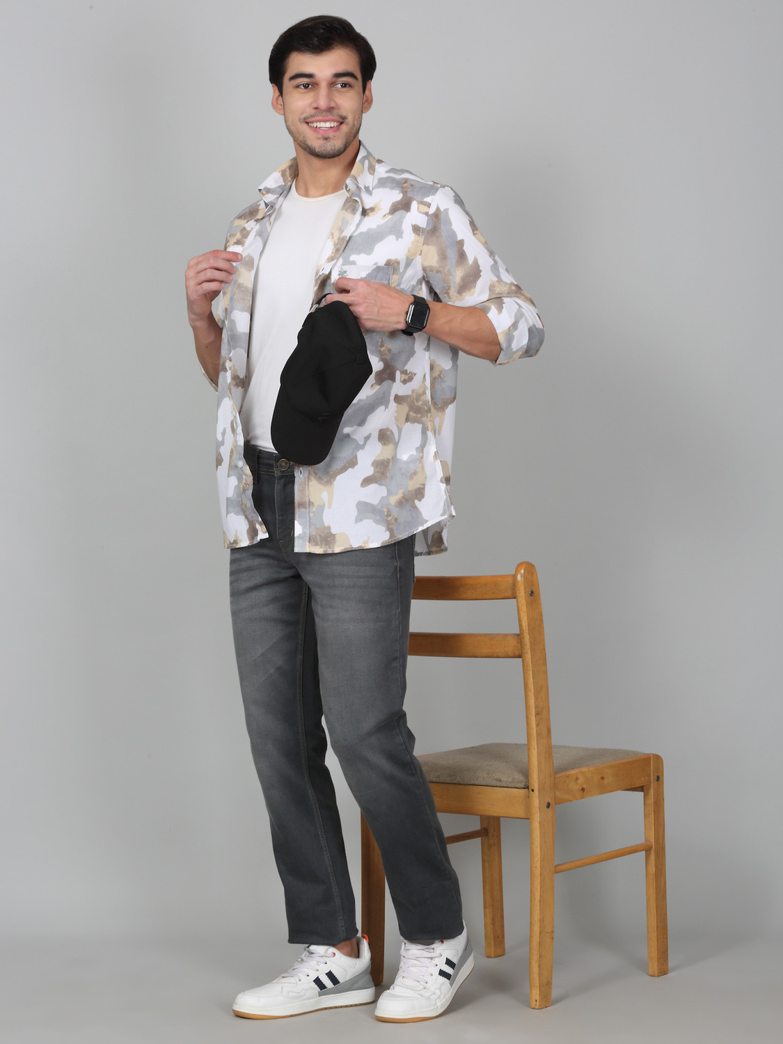 Image of CANTABIL Slim Men Grey Jeans