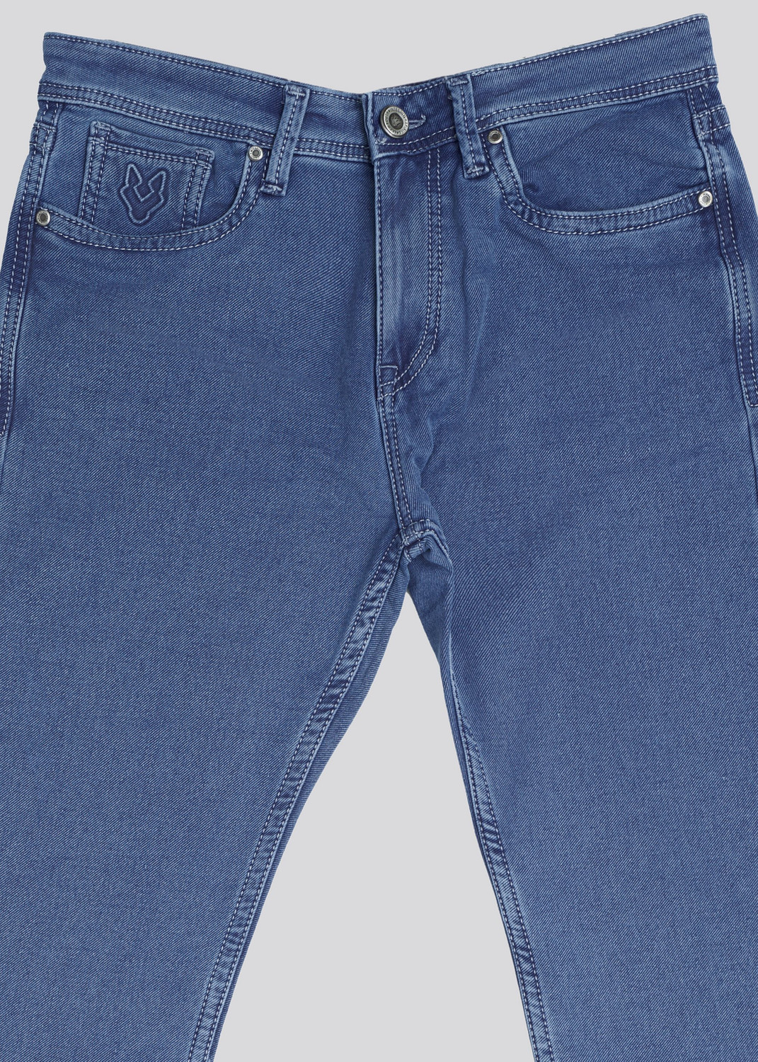Image of INTEGRITI Men Straight Fit Mid Rise Light Blue Jeans