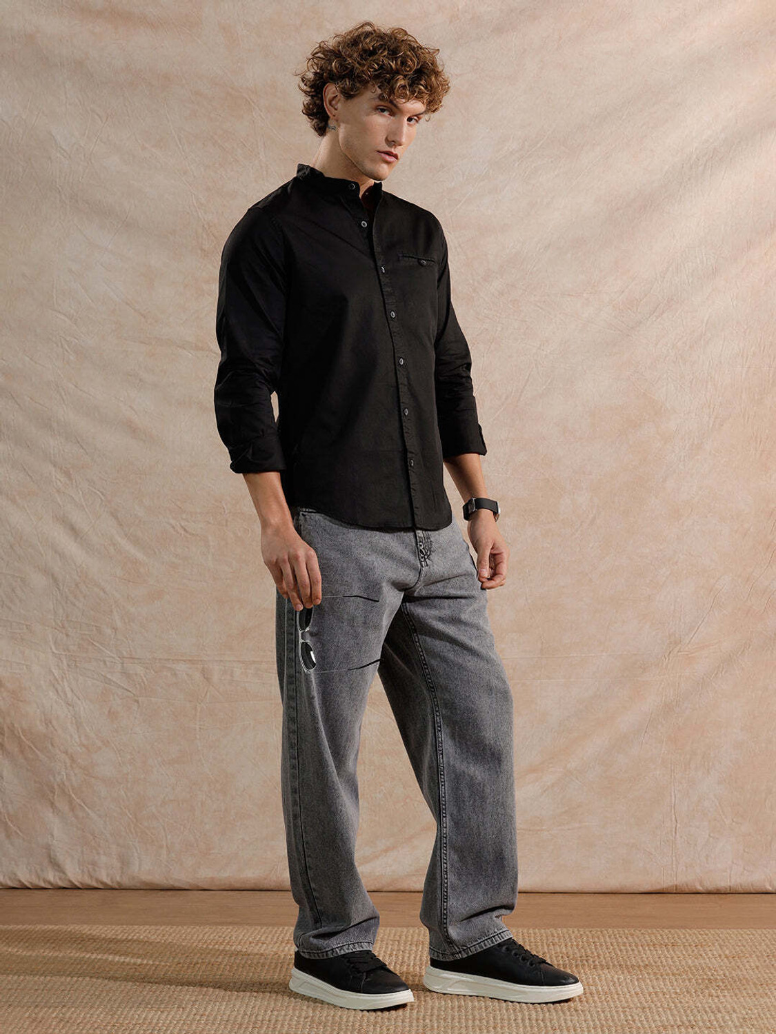 Image of 7 CUTS Straight Fit Men Grey Jeans
