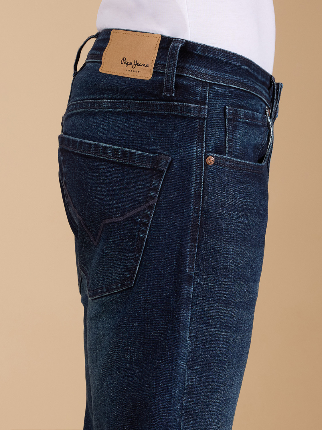 Image of Pepe Jeans Straight Fit Men Dark Blue Jeans