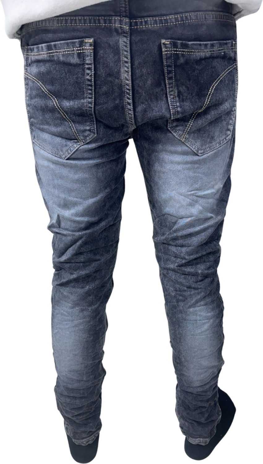 Image of Trimted Regular Men Dark Blue Jeans