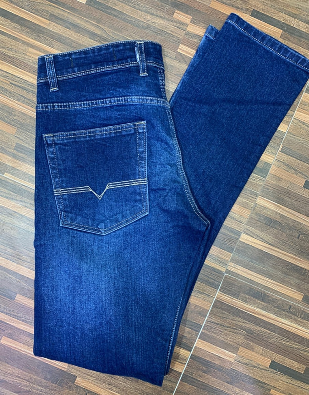 Image of Sparrky Straight Fit Men Blue Jeans