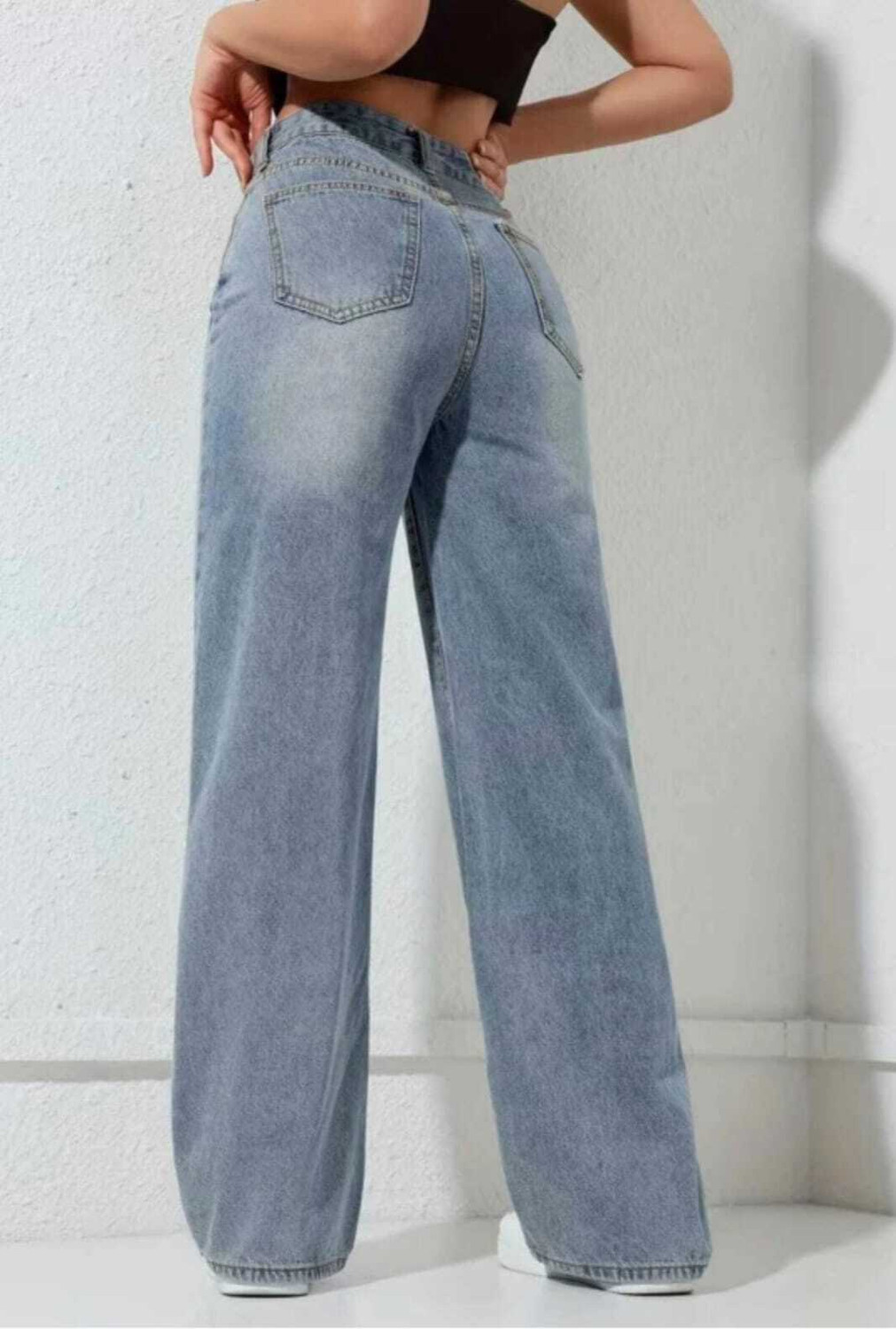 Image of Crezelle Wide Leg Women Light Blue Jeans