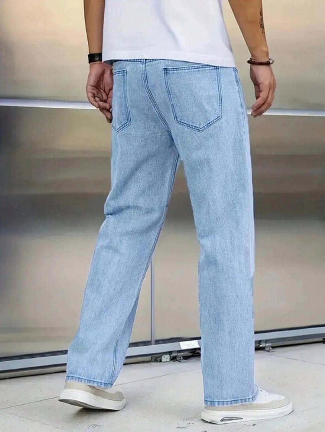 Sobbers Straight Fit Men Light Blue Jeans - Image 2