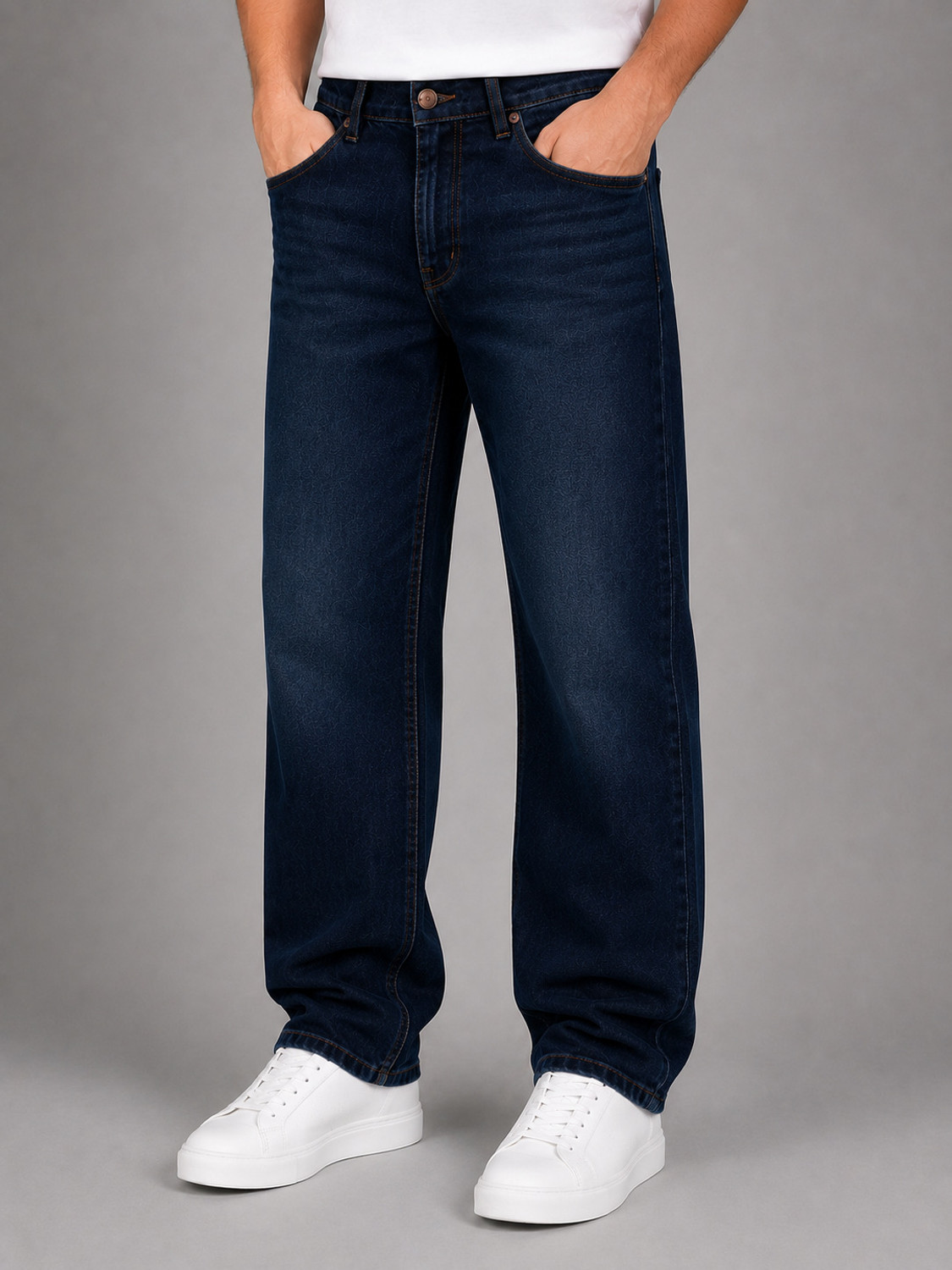 Image of NUMERO UNO Loose Fit Men Blue Jeans